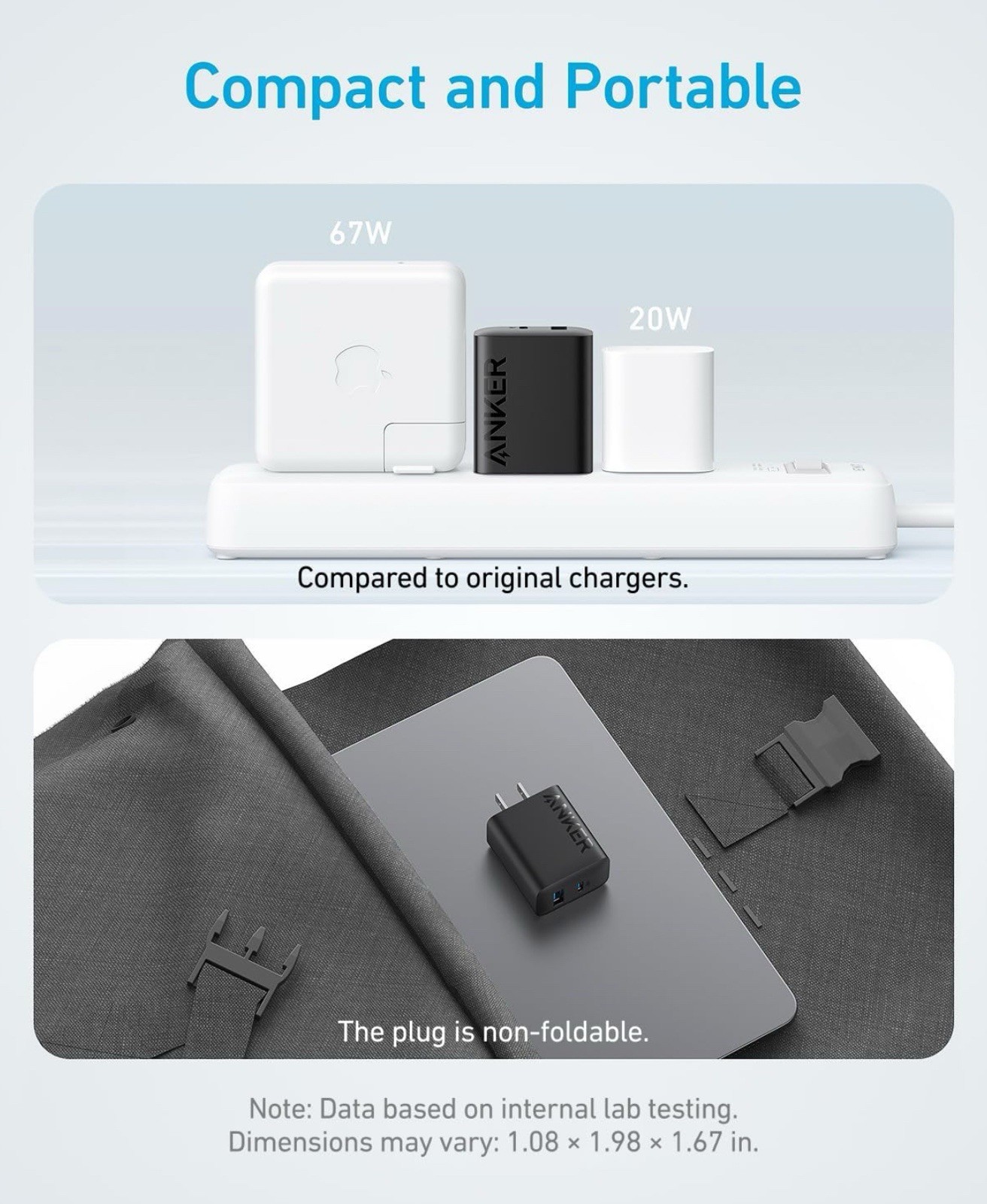 Anker iPhone 16 Charger, 2-Pack 20W Fast USB C Charger Block
