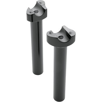 Drag Specialties Black 8" Straight Handlebars Risers for 1" Harley Application