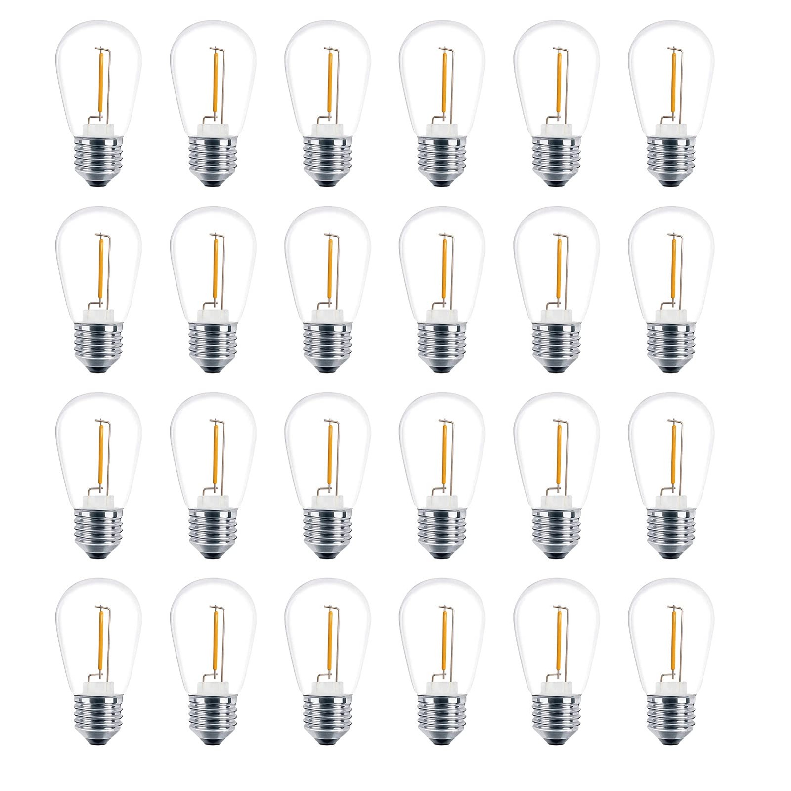 LED S14 Replacement Bulbs 24 Pack Shatterproof 2200K E26 Outdoor