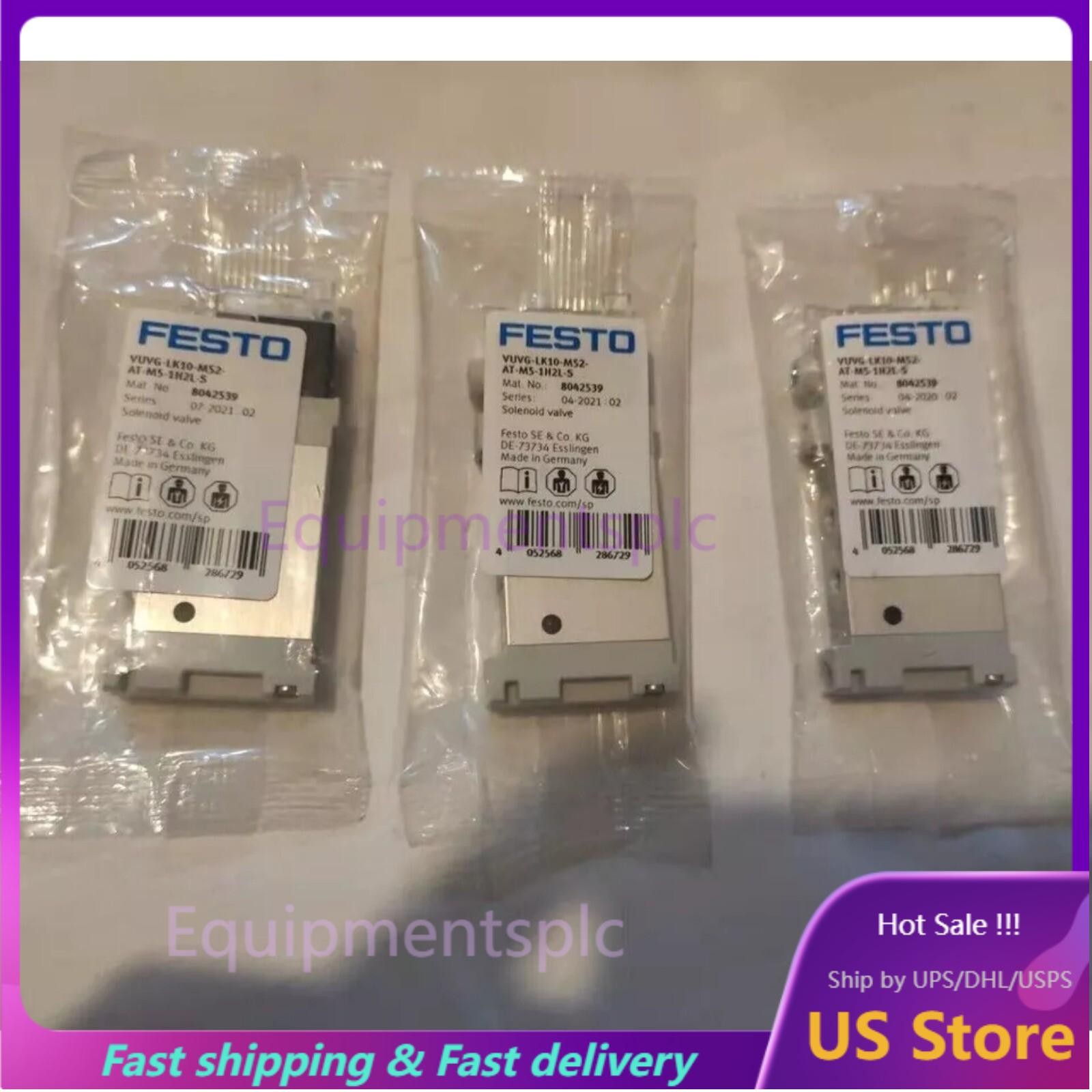 New VUVG-LK10-M52-AT-M5-1H2L-S Festo 8042539 Fast Shipping Air Solenoid Valve