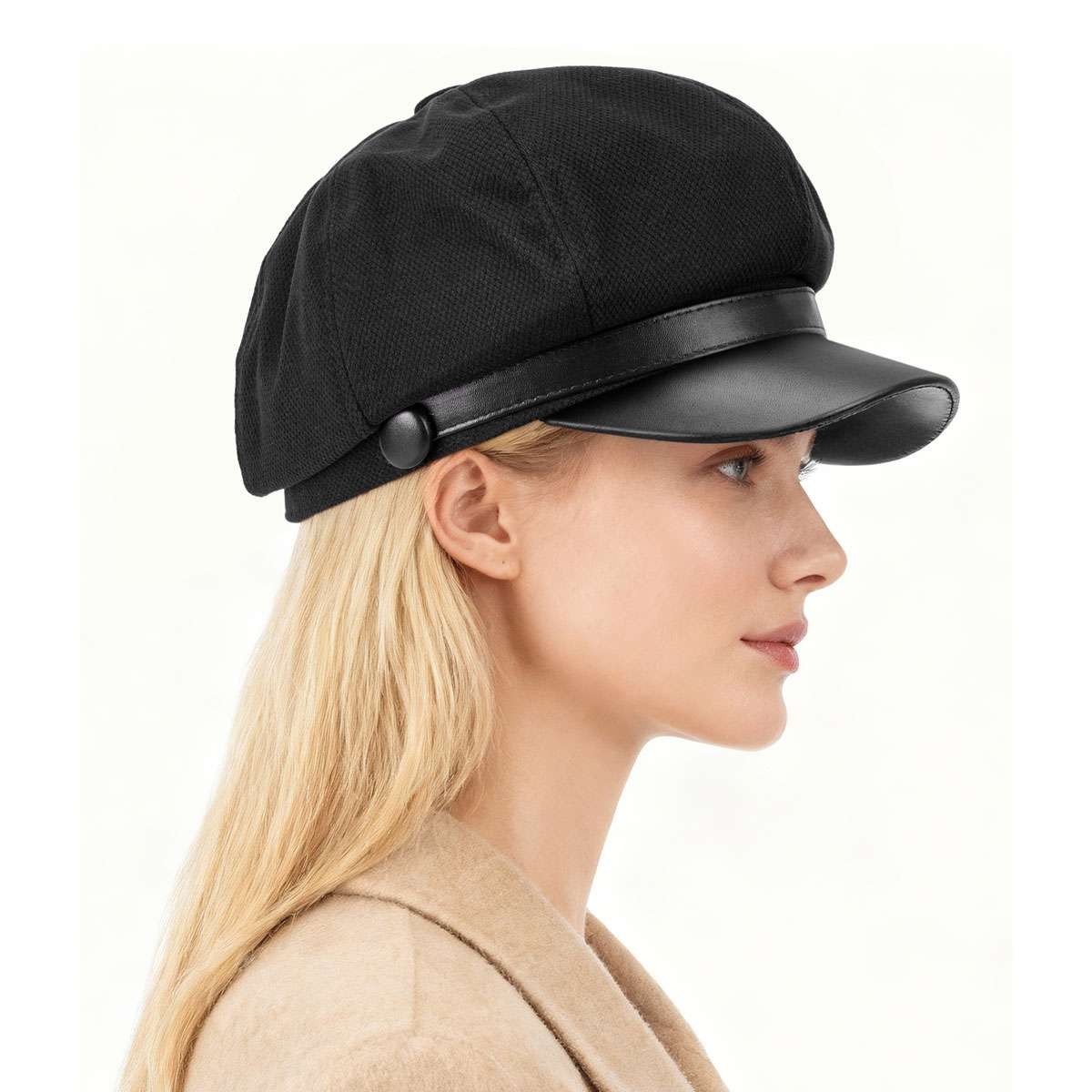 Fashion Women Men Newsboy Hat Baker Boy Peaked Beret Cap Vintage Visor Hat Cap