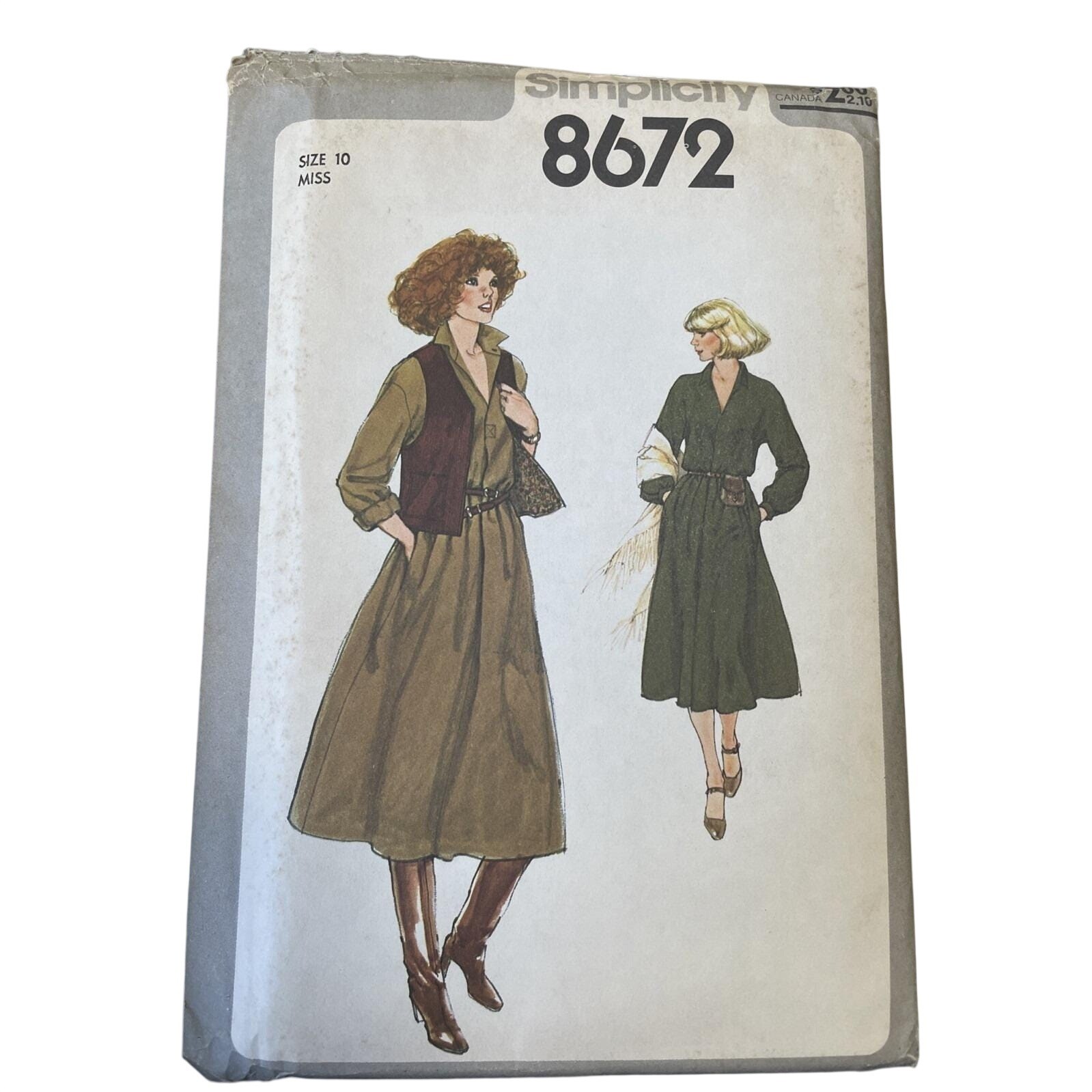 '78 Simplicity 8788 Dress & Lined Blazer  Ladies Suit Jacket Size  10 UNCUT