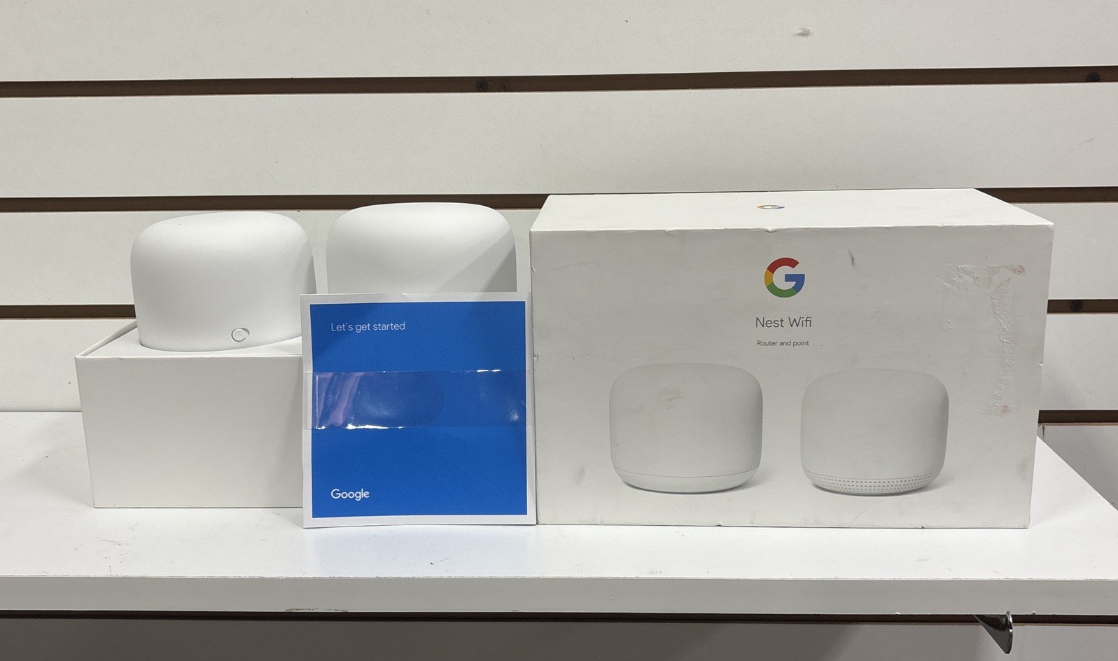 Google Nest Wifi Router and Point With Box Manual NO WIRES