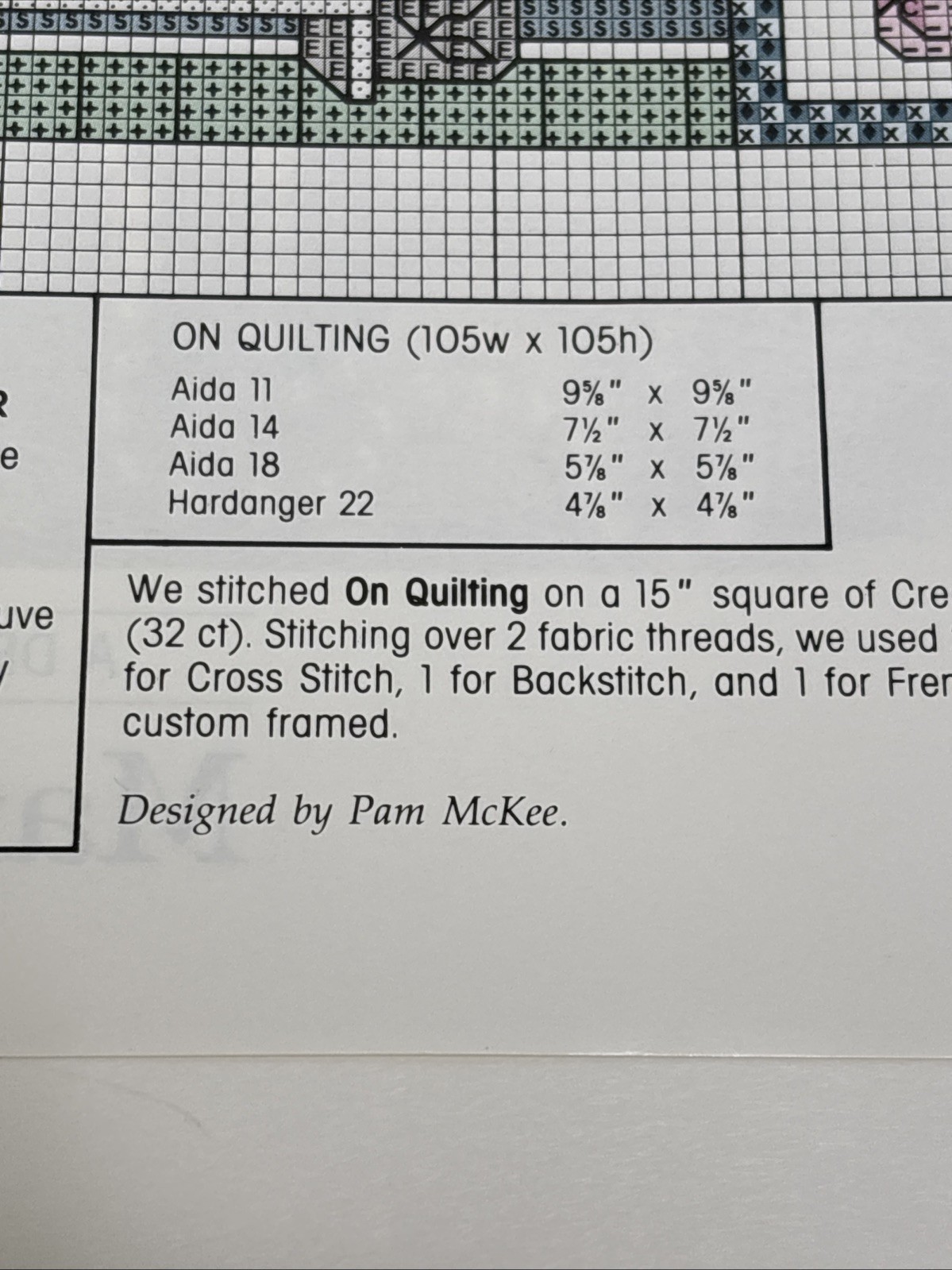On Quilting Cross Stitch Pattern Magazine Pages