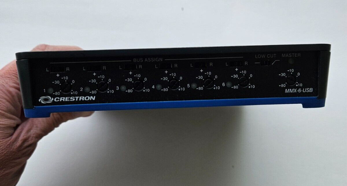CRESTRON MMX-6-USB 6-Channel USB Microphone Mixer Mounting Bracket No Power