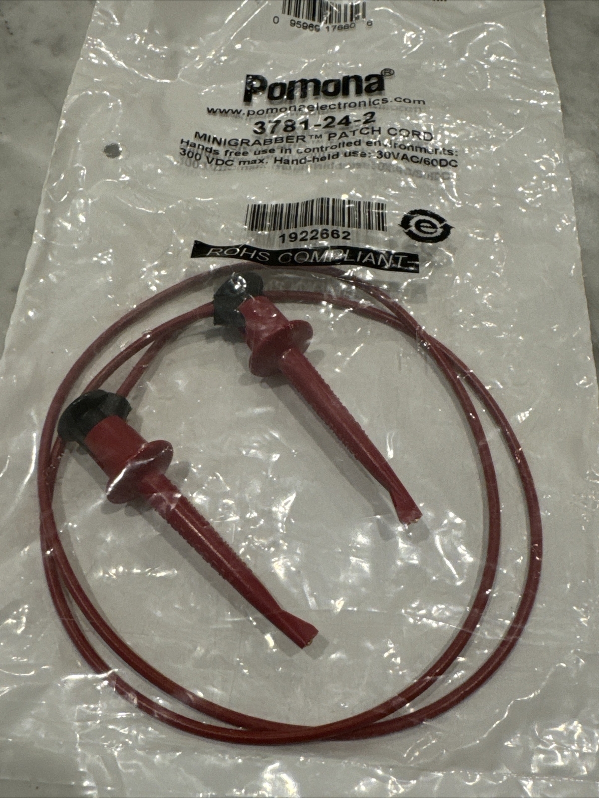 New POMONA ELECTRONICS 3781-24-2 Monogrammed Patch Cord