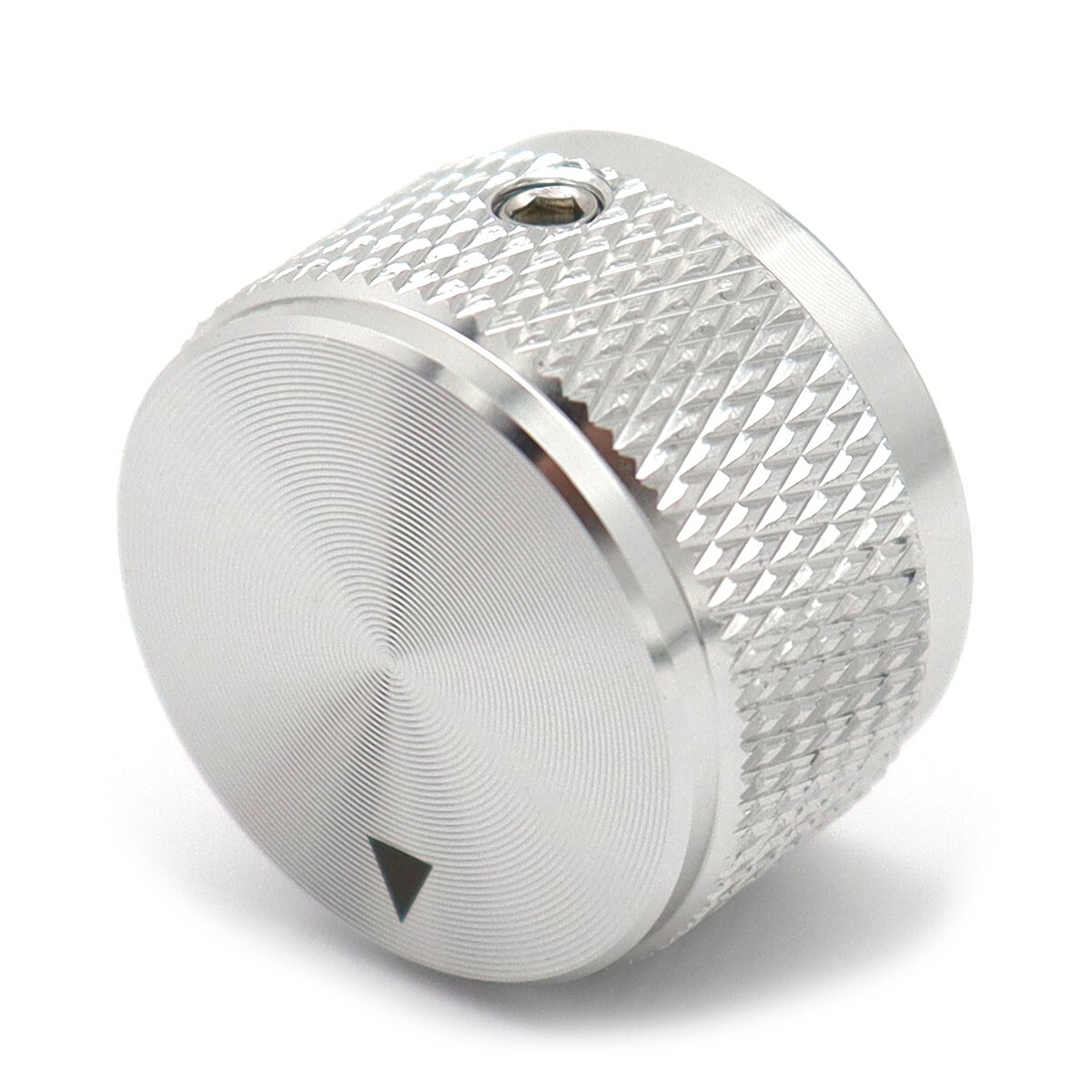 4Pcs Aluminium Alloy Silver Guitar Knobs Volume Audio Pot Control Knurled Knobs