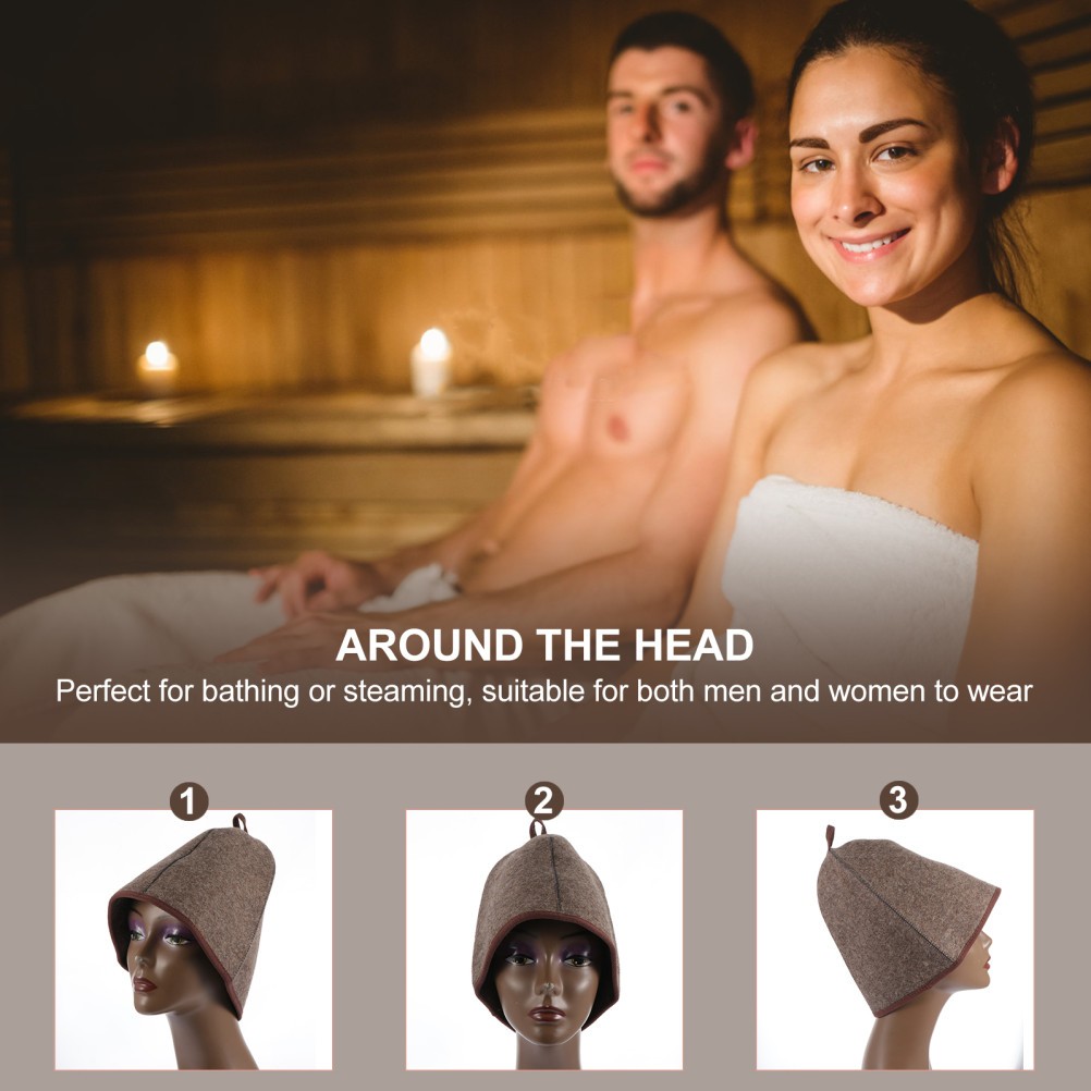 Wool sauna accessories Hat Sauna Hat for Men Wool Felt Bath
