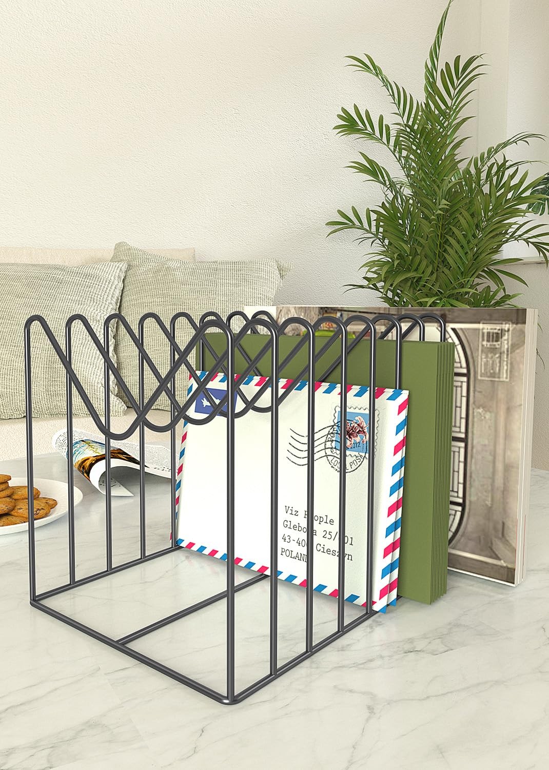 Topcj 2 Sets Wire File Organizer For Deskfile Folder Holder/Rack/Standfile