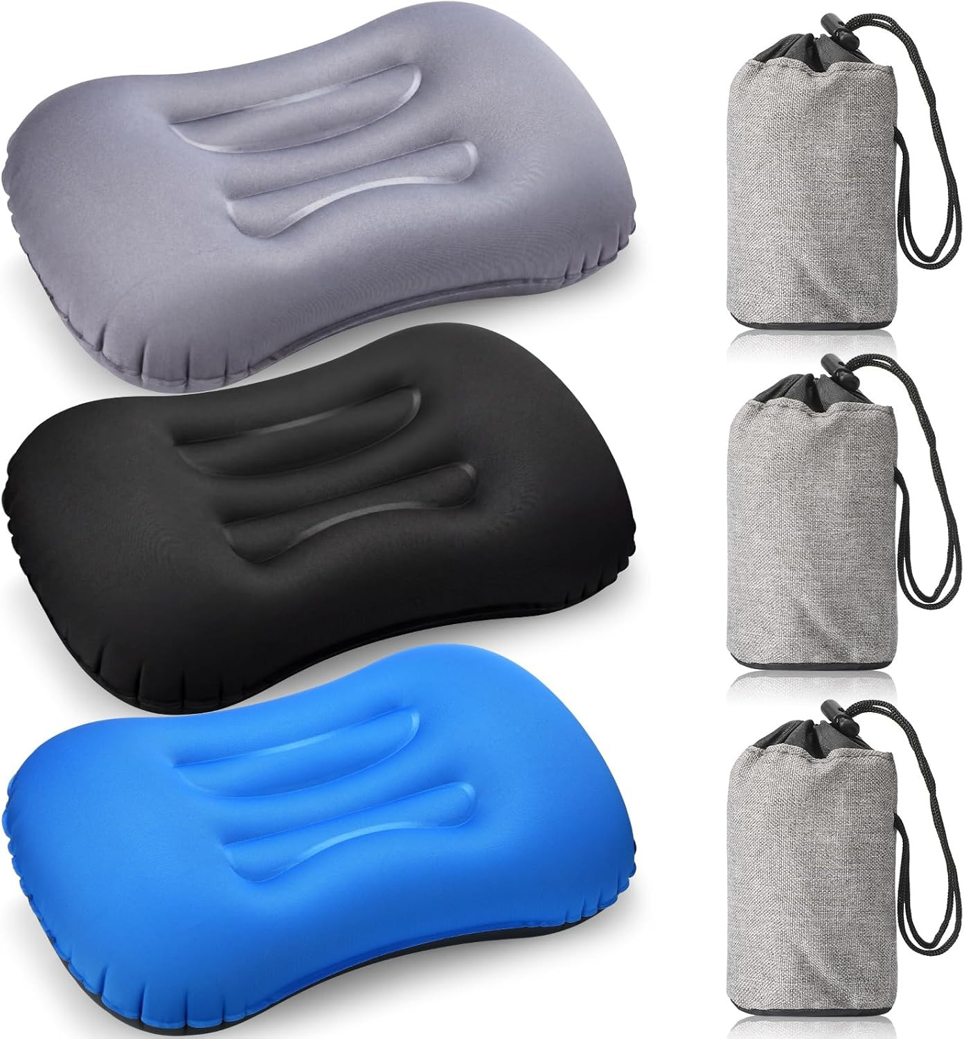 3 Pcs Inflatable Camping Travel Pillow Ultralight Inflating Pillows Lightweight