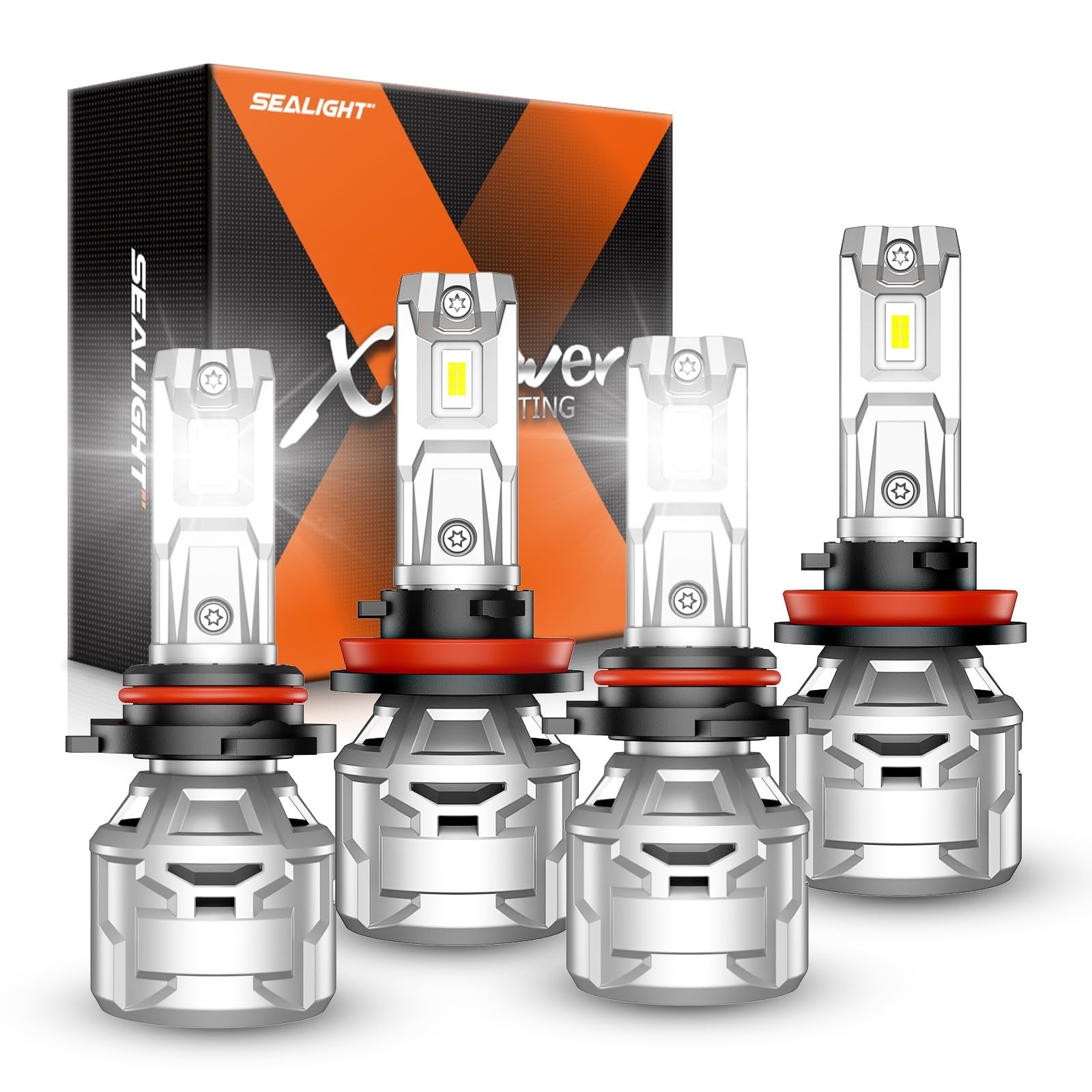 SEALIGHT 9005 H11 60000LM Bulbs, 6500K Cool White 9005 H11 Fog Lights with 15...
