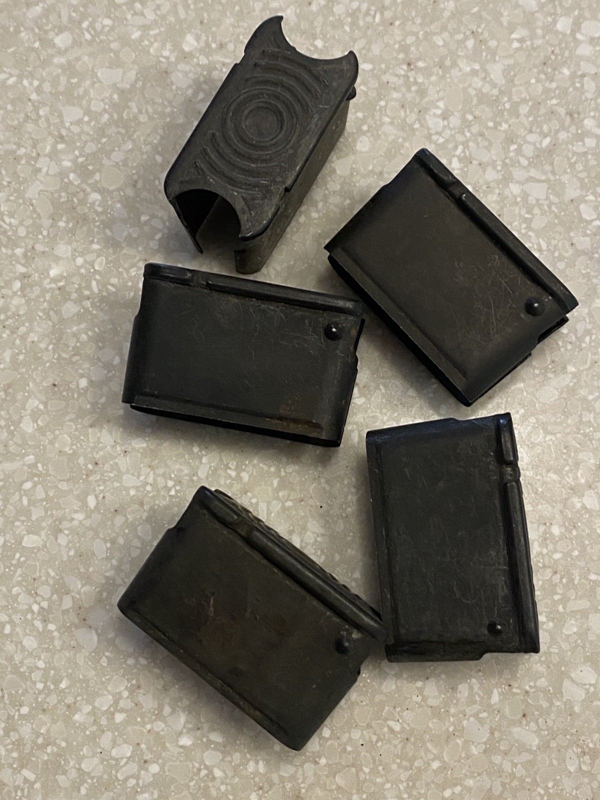 5 M1 Garand Enblock Clips vintage