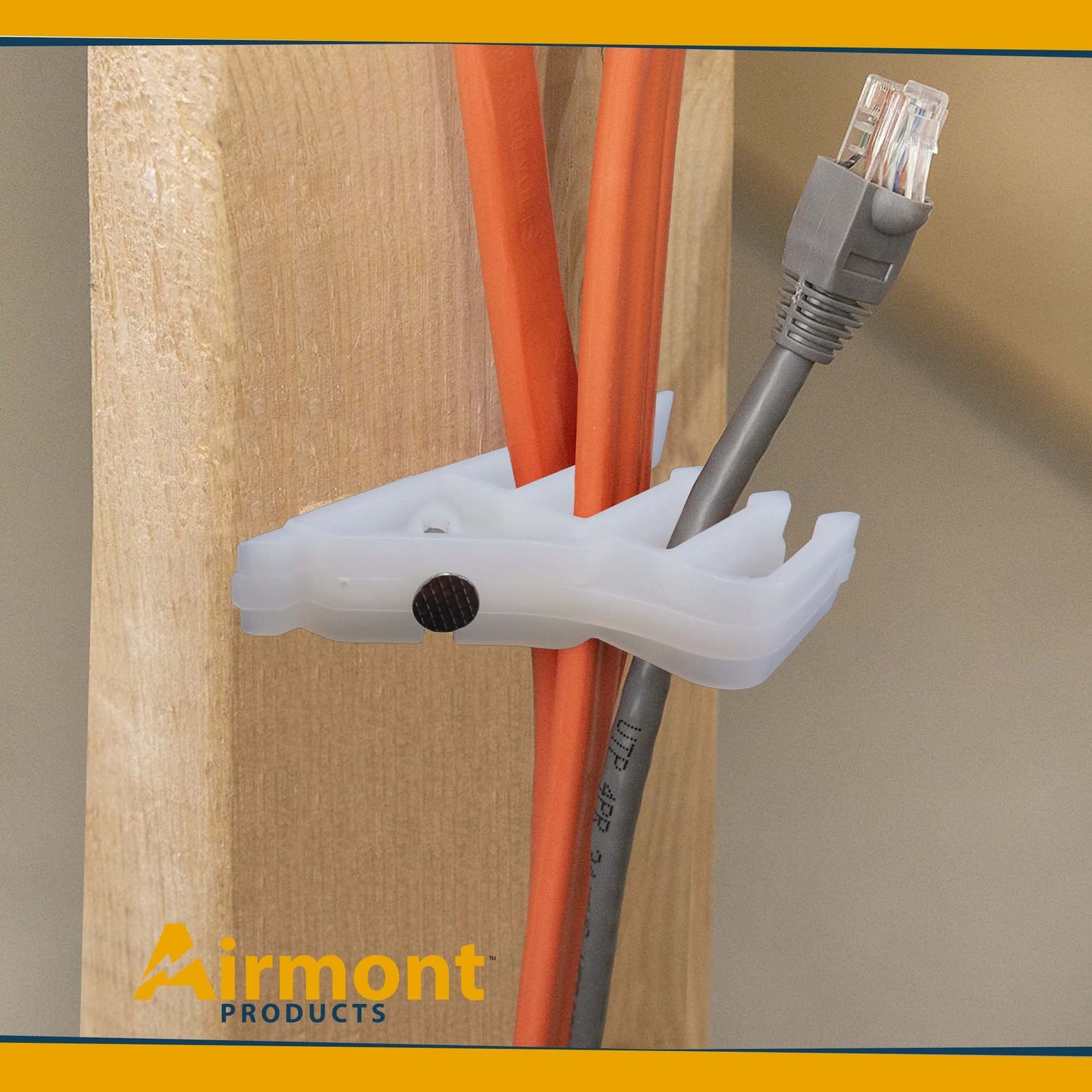 (25 Pack) Airmont Product AP-12034, White Cable Stackers, Multiple Cable Separat