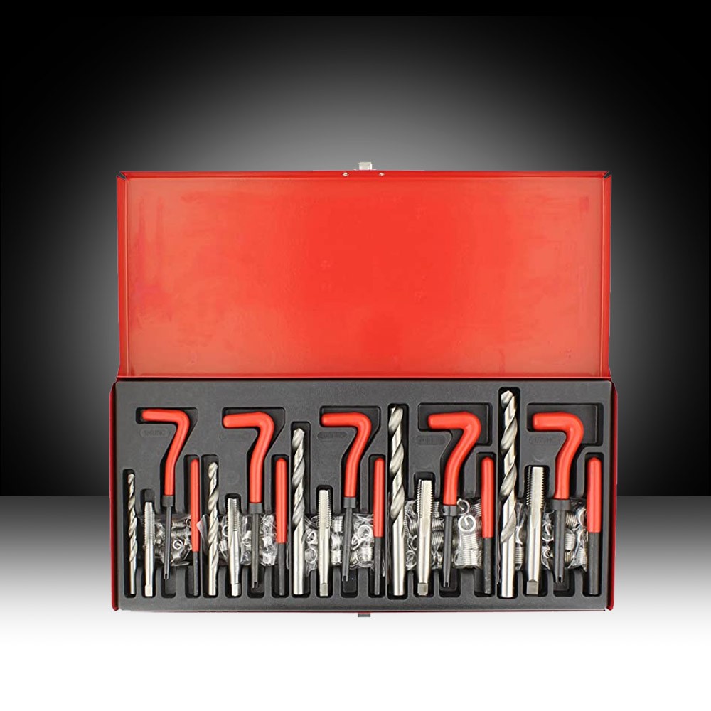 M5 M6 M8 M10 M12 Helicoil Thread Repair 131Pcs Set & Metric Rethreading Tool Kit