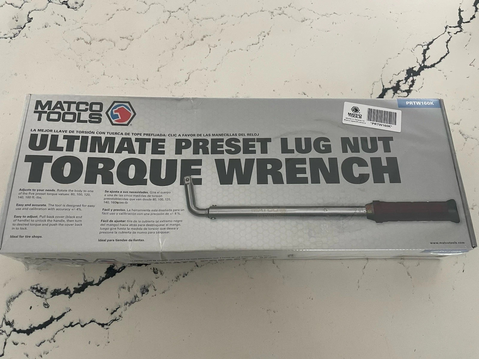 Matco Tools 1/2" Drive Ultimate Preset Lugnut Torque Wrench - PRTW160K