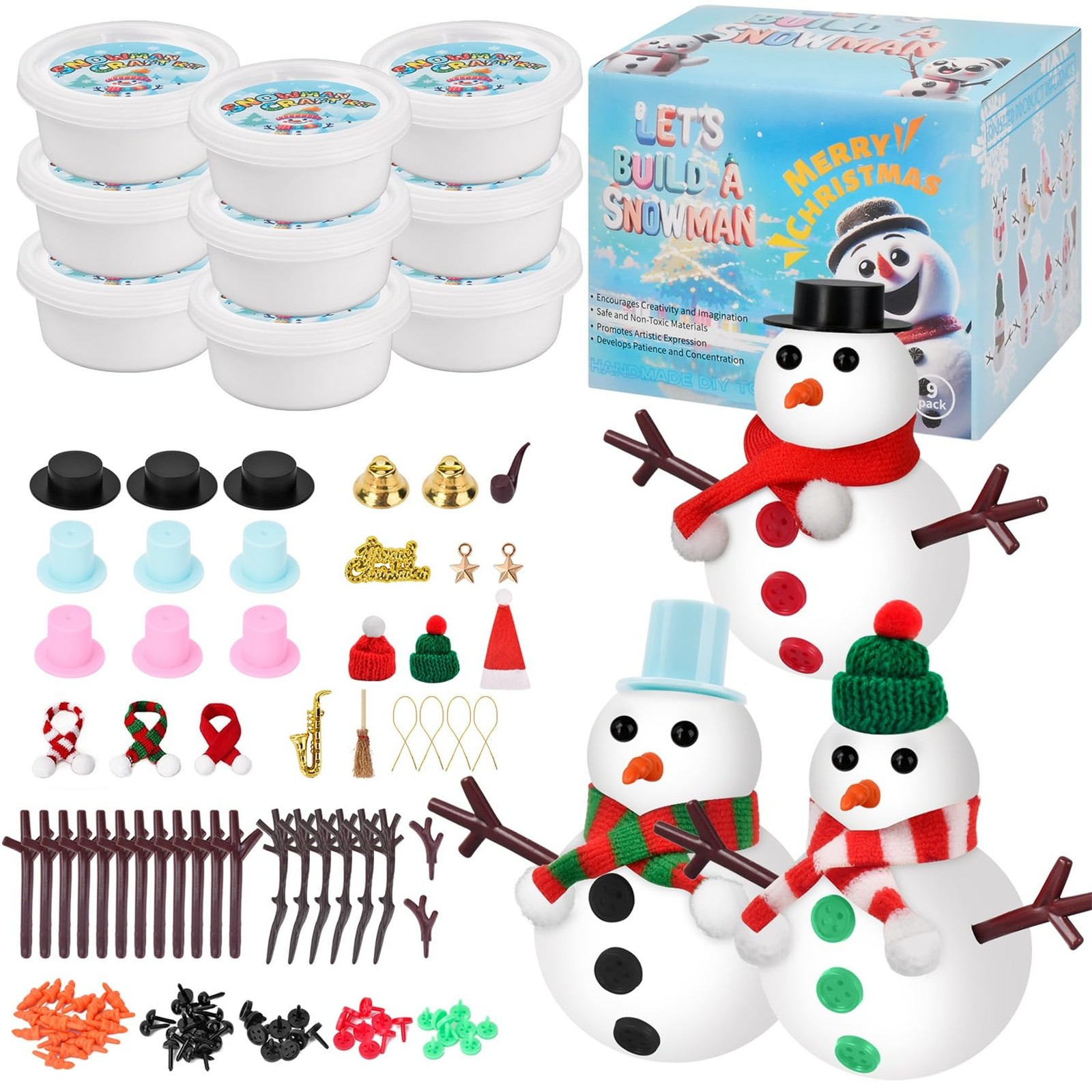 Ariepoue Stocking Stuffers for Kids Teen Boys Girls - 9 Pack Build White