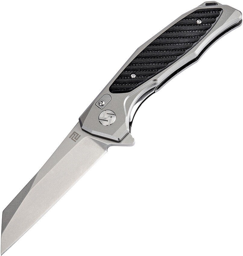 Artisan Megahawk Linerlock Gray D2 Tool Steel Blade Folding Knife - 1809P-GBK
