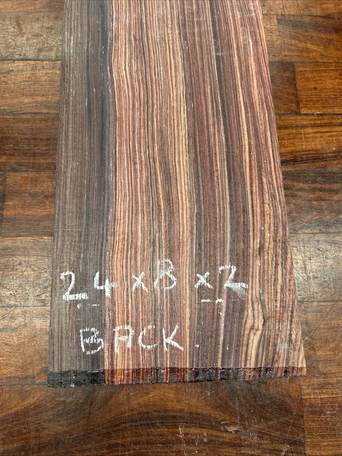 Indian Rosewood Blank 24” X 8” X 2”. SAME ITEM
