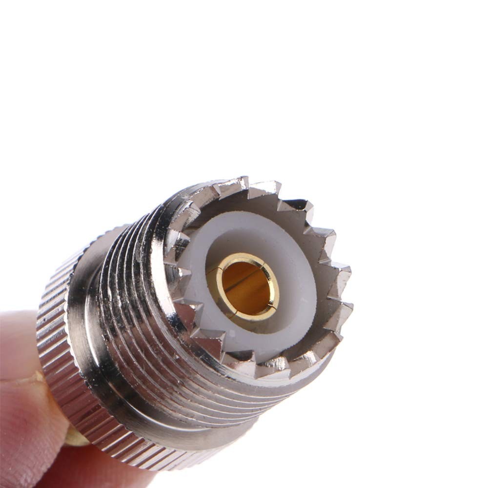 TengKo UHF Female to SMA Male Adapter RF Coax Connector SO239(PL259) 2 Pack