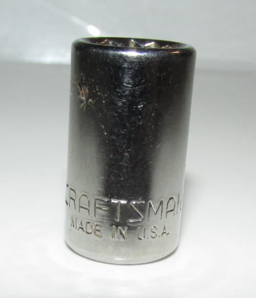 T #93 - Craftsman USA 11/32", 6 PT., 1/4" Drive Shallow Chrome Socket G 43604