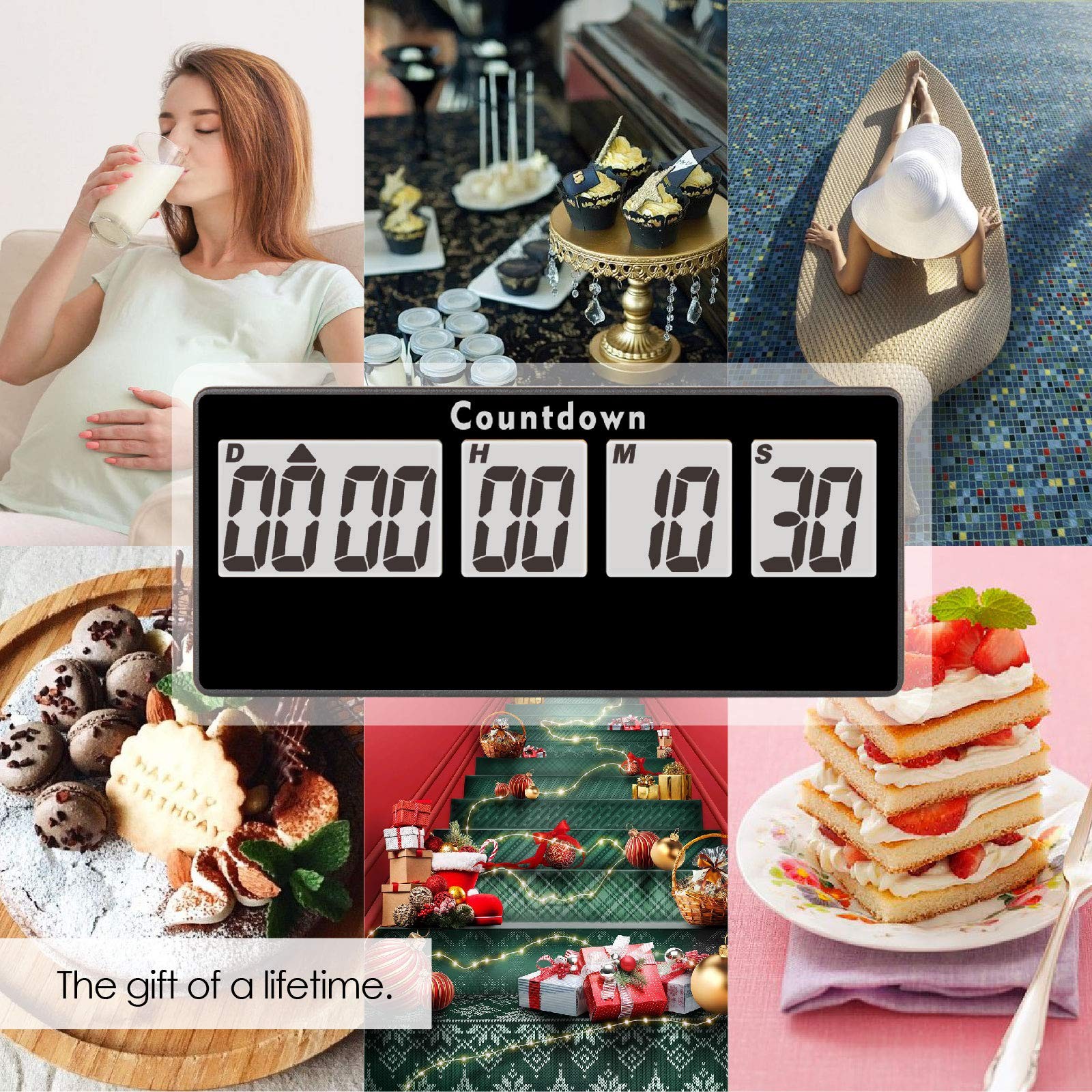 Retirement Countdown Timer - 9,999 Days Digital, Loud Alarms
