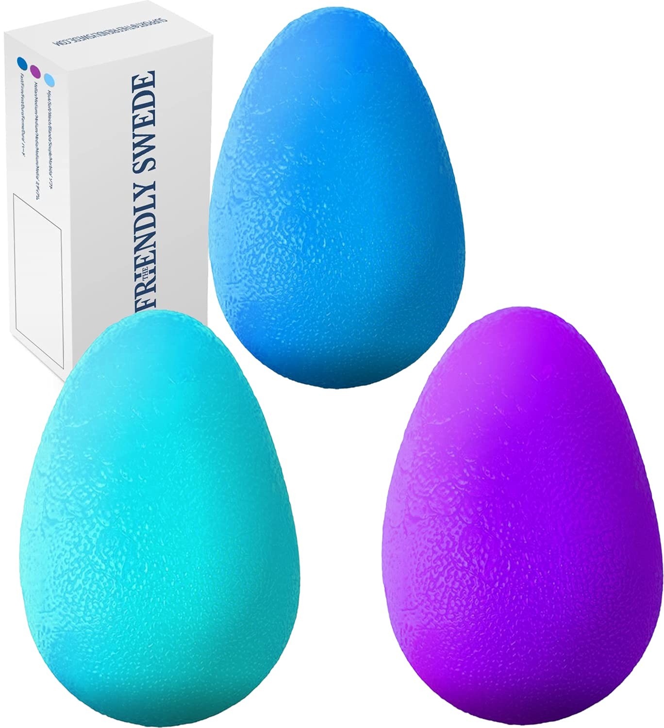 Stress Balls for Adults — 3 Squeeze Balls for Hand Therapy, Stress Relief & H...