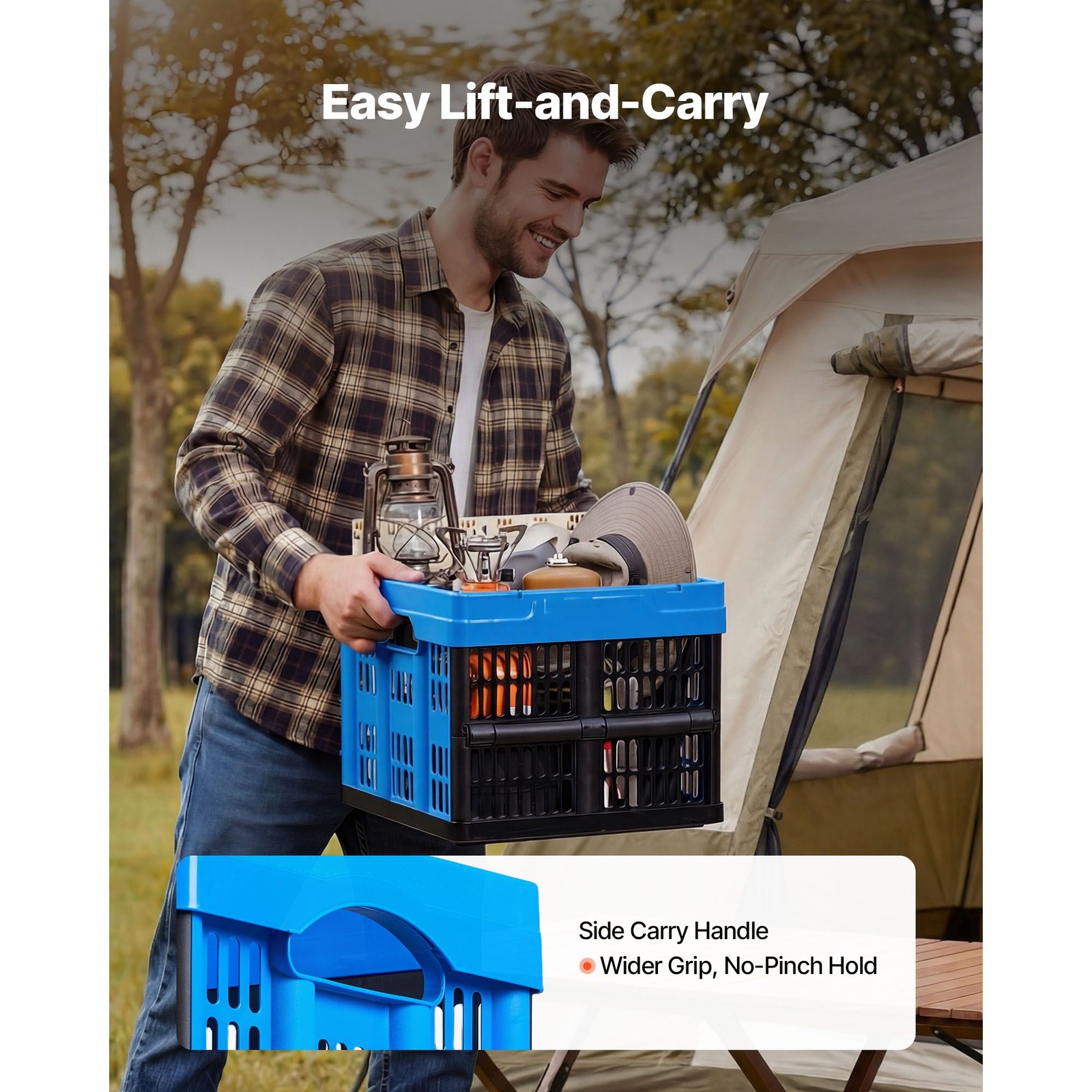 Foldable Storage Bins 25L 3-Pack Stackable
