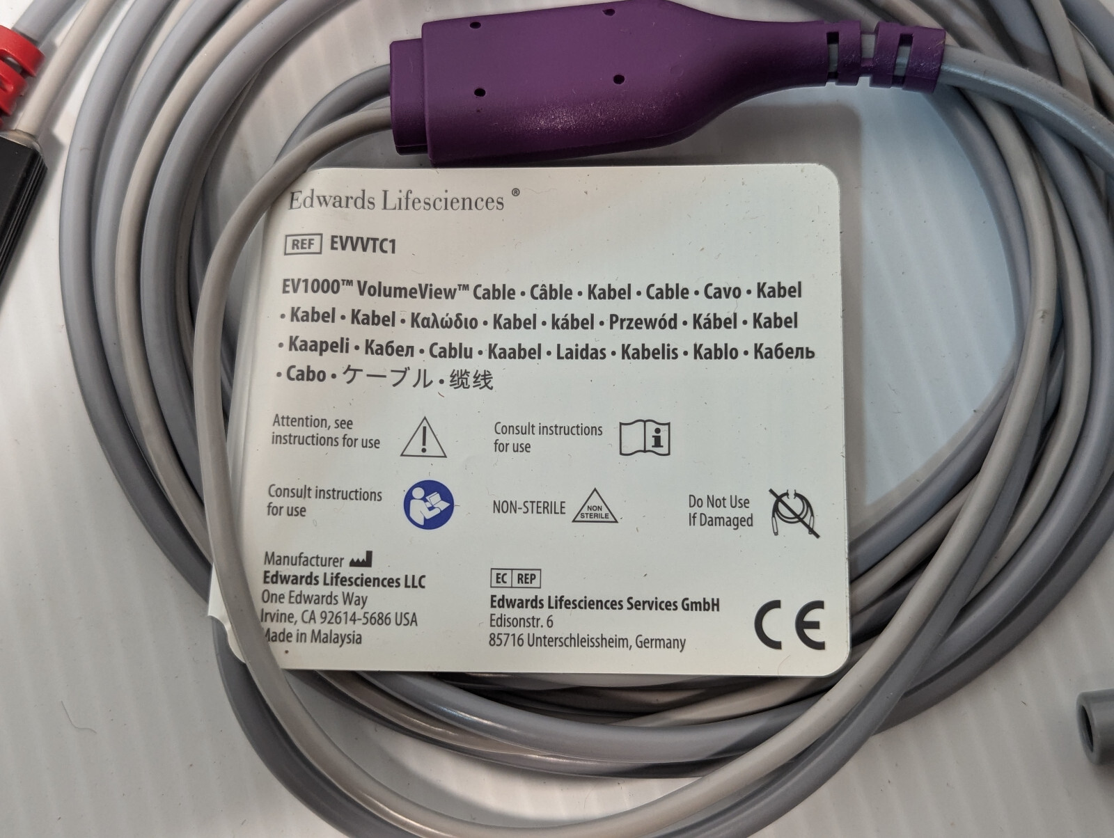 Edwards Lifesciences EVVVTC1 Volume View Cable