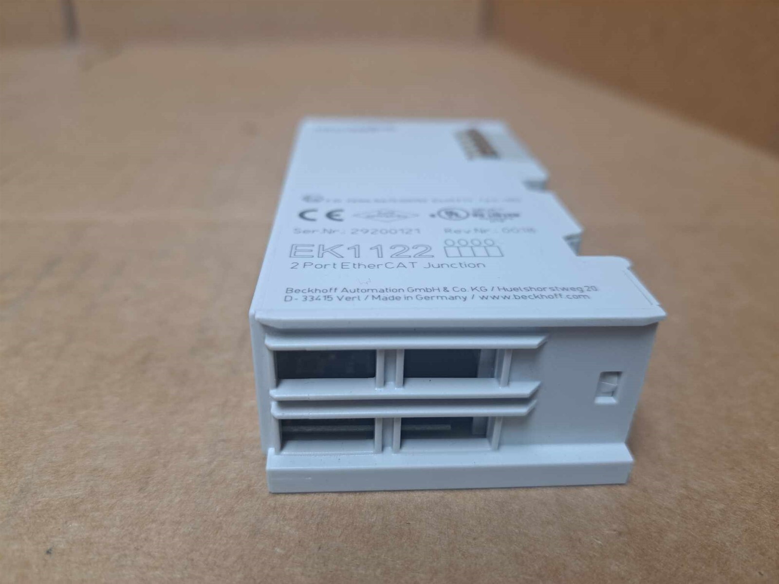 Beckhoff 2 Port EtherCAT Junction Part No. EK1122