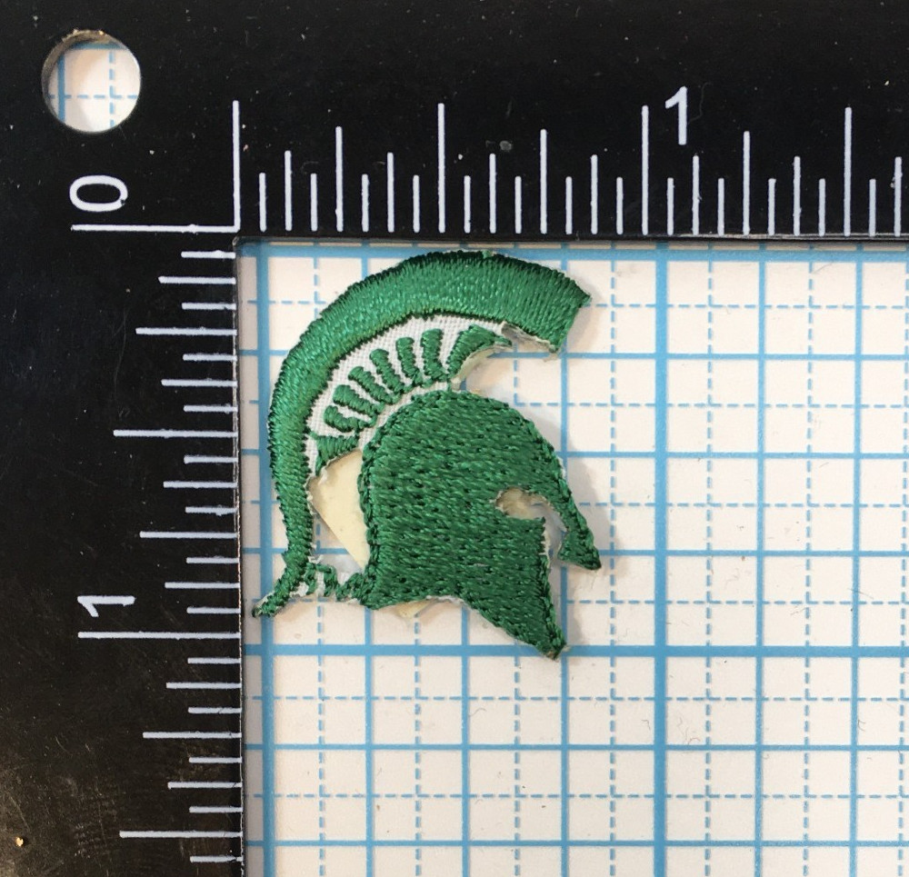 MICHIGAN STATE SPARTANS NCAA COLLEGE VINTAGE 1" TINY TEAM LOGO PATCH M55