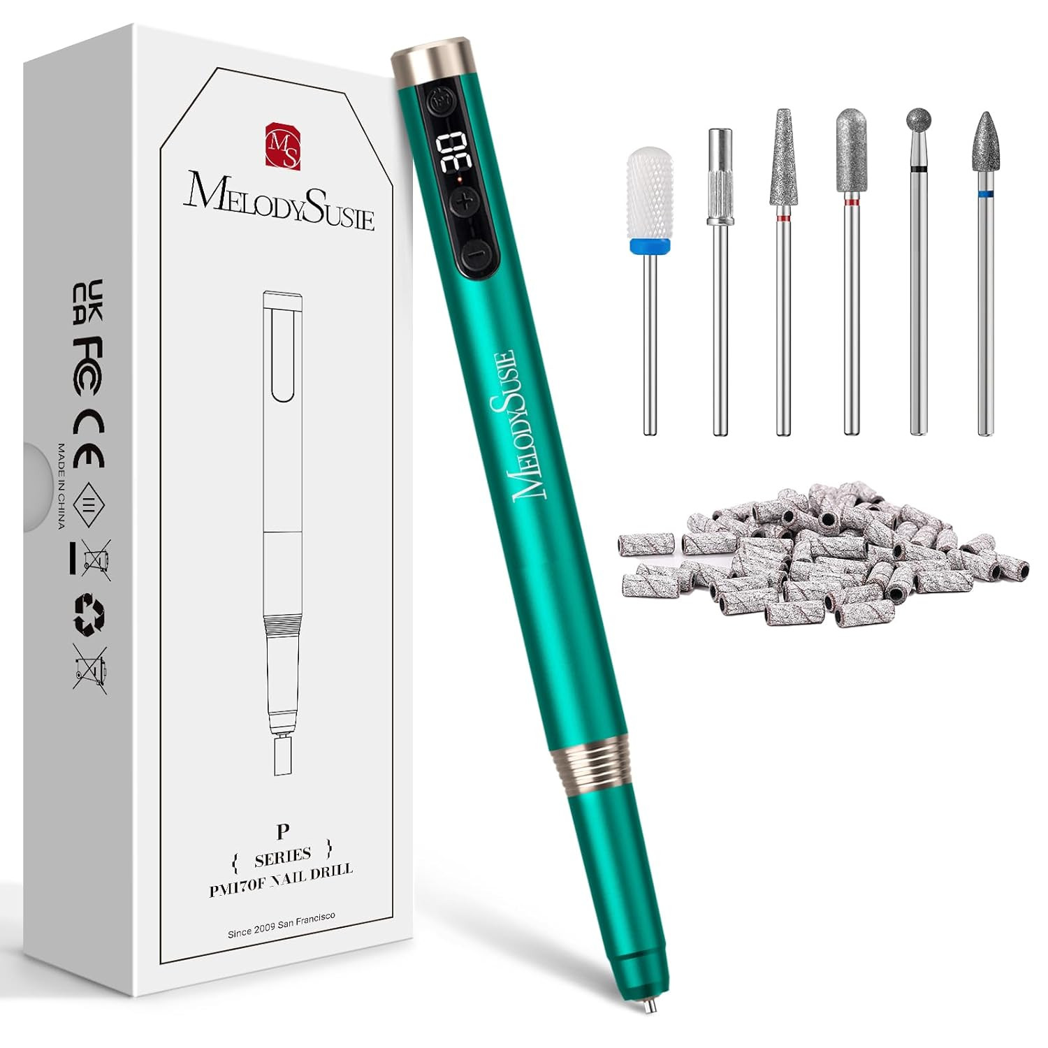 Taladro de uñas eléctrico portátil, inalámbrico, 30000 RPM