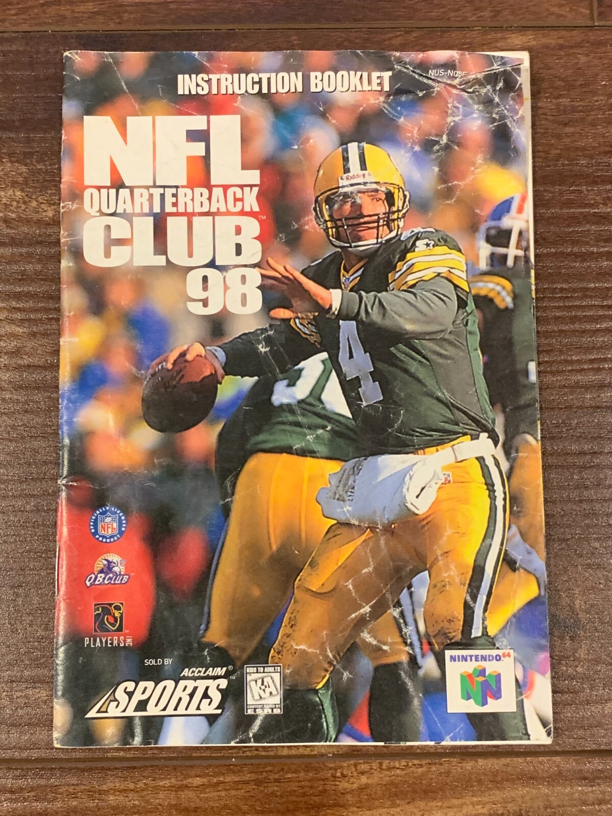 NFL Quarterback Club 98 1998 Football N64 Nintendo 64 Instruction Manual Only