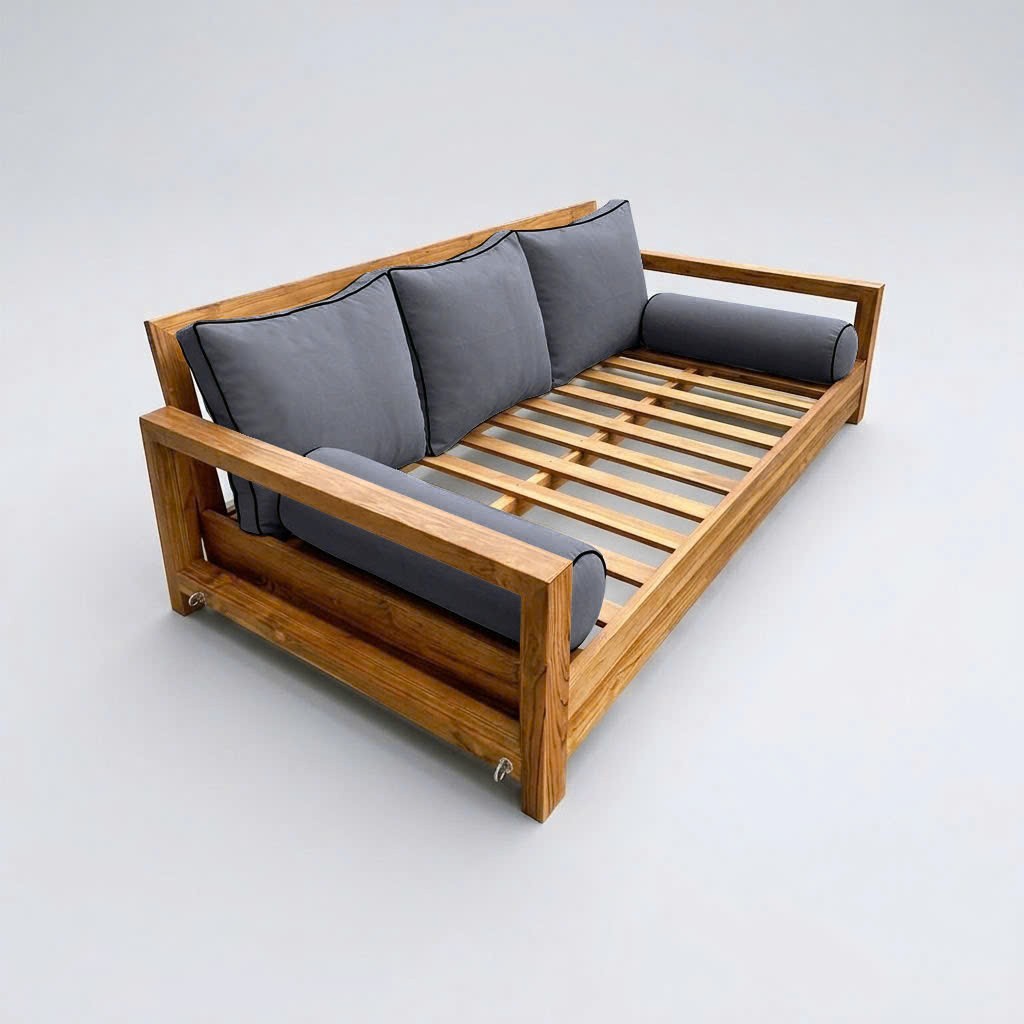 |COVER ONLY| STYLE 3 Twin Bolster Pillow Daybed Porch Swing Contrast Trim AD001