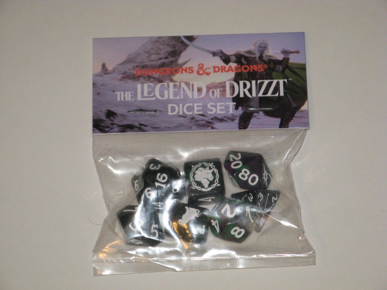 The Legend of Drizzt Dice Set NEW Free RPG Day 2024 Sirius 7 polyhedral D&D rpg