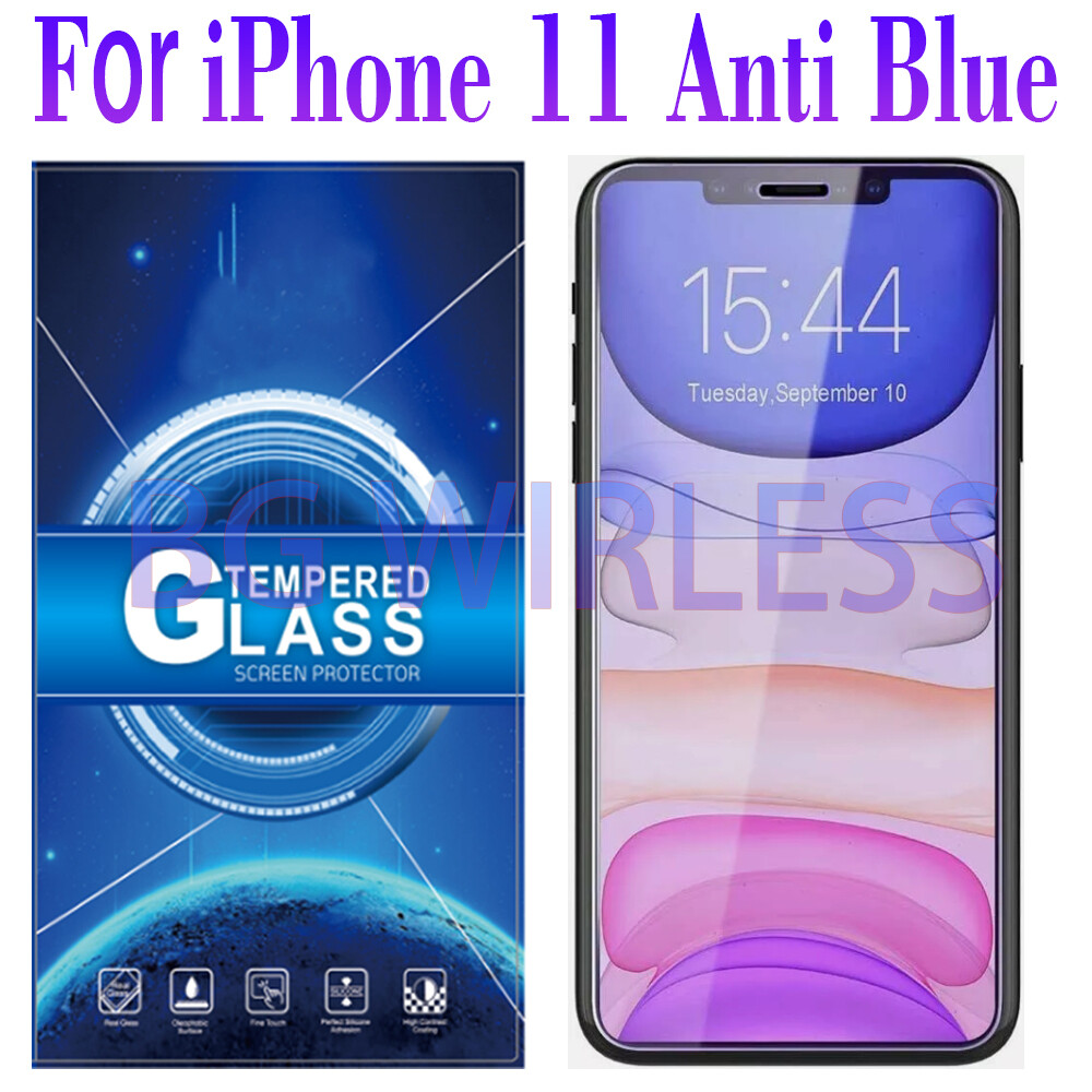 For iPhone 11 Anti-Blue Light Tempered Glass Screen Protector , Case  Friendly