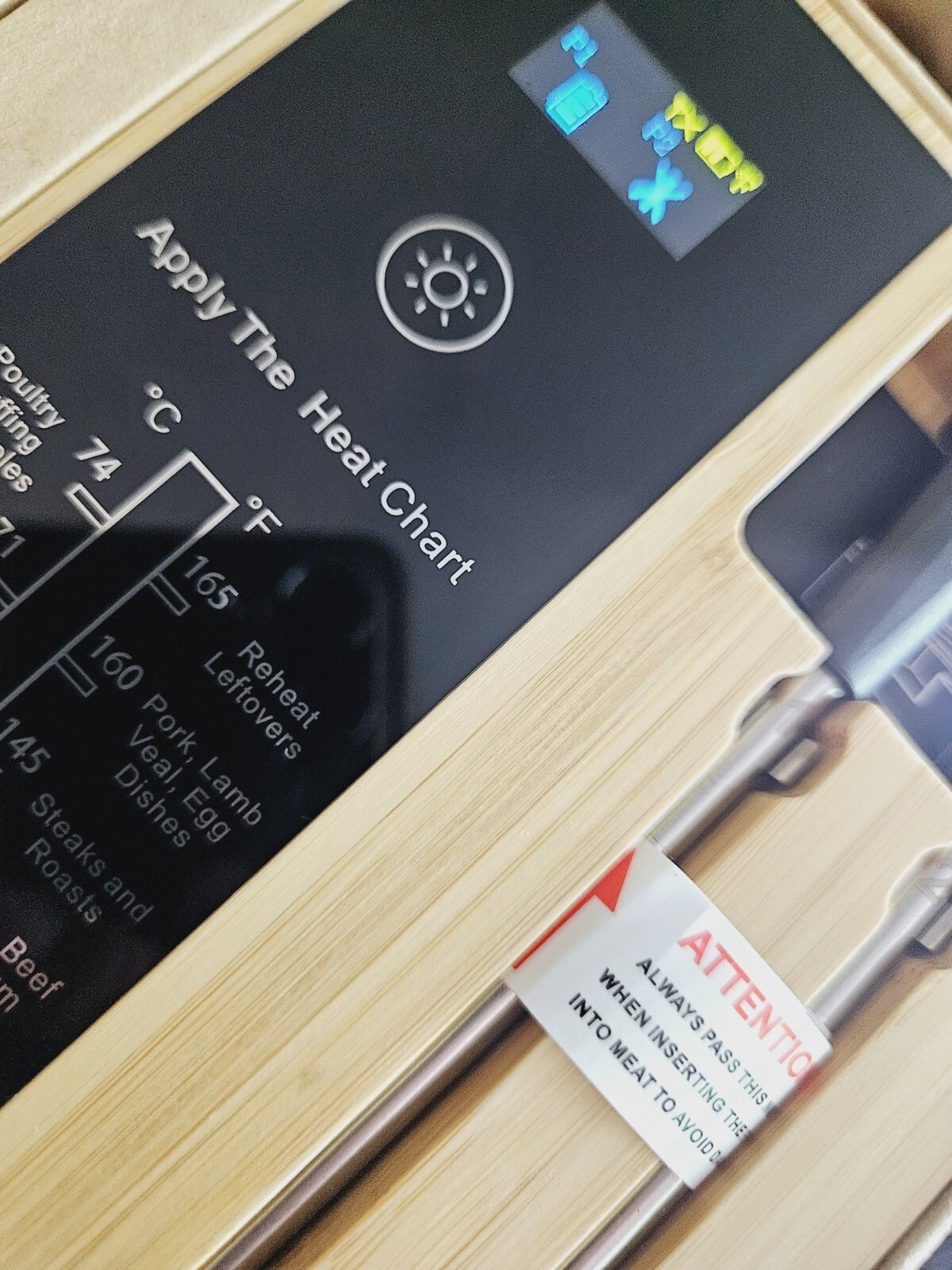Wireless Meat Thermometer 2 Probes, 500FT Long Range with LCD for BBQ Oven