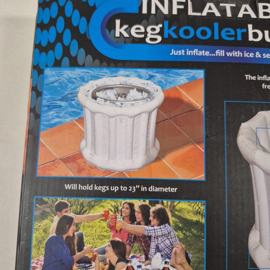 Inflatable kegkoolerbucket Holds 150lbs 23" Diameter Cooler Beer Pool Drinks