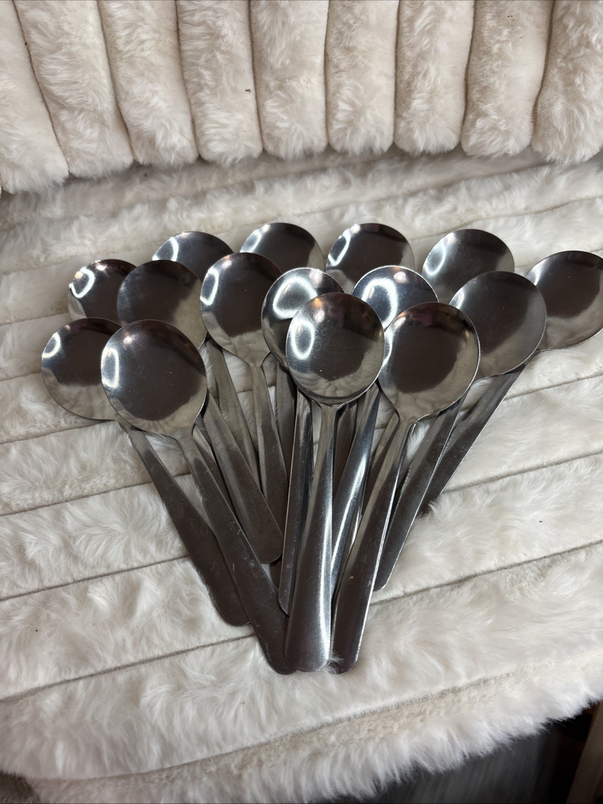 Lot of 15 Commercial Plain Windsor Round Bowl Soup Spoons DON Browne Brandware