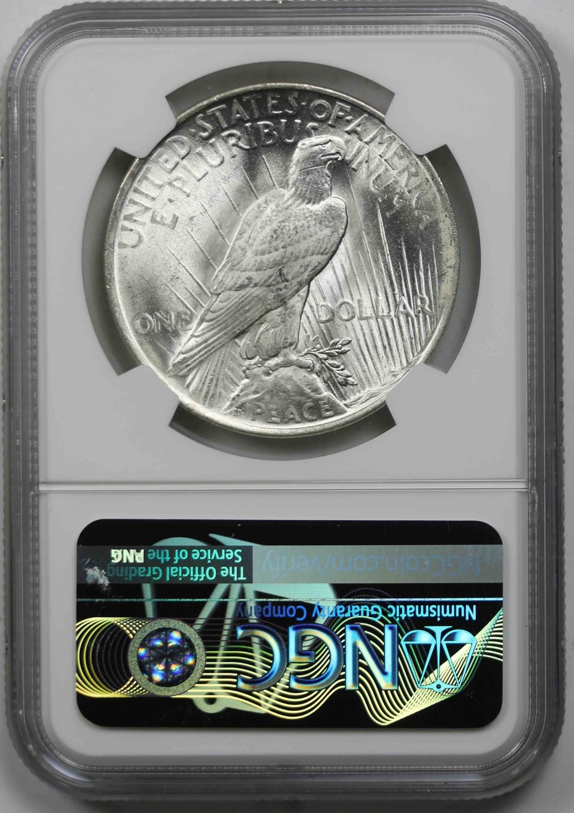 1922 $1 NGC MS 65 Peace Silver Dollar