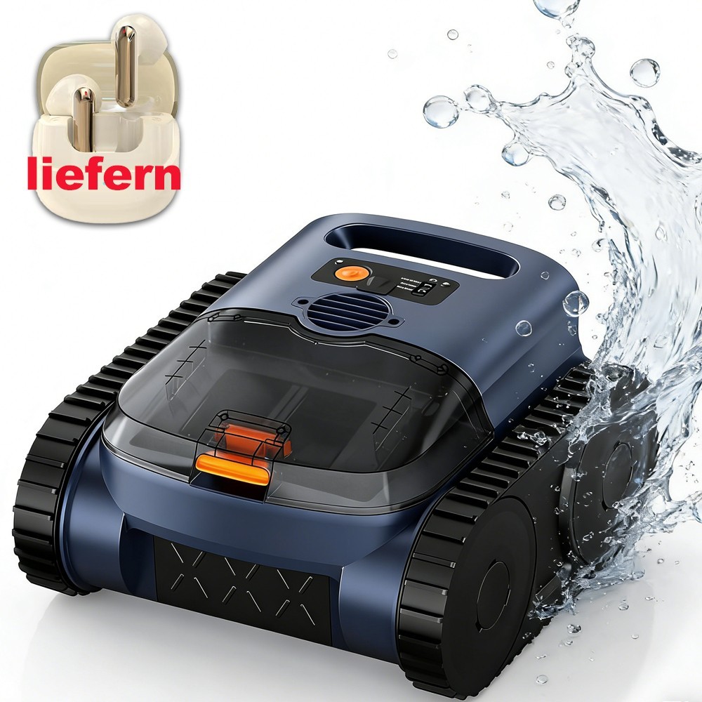 NEW Robotic Pool Cleaner–Wall&Waterline Cleaning, 150-Min Runtime Pool Vacuum