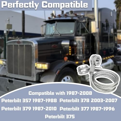 2-Pack Hood Strut Control Cable for HLK2047 - Precise Fit Hood Release Latch