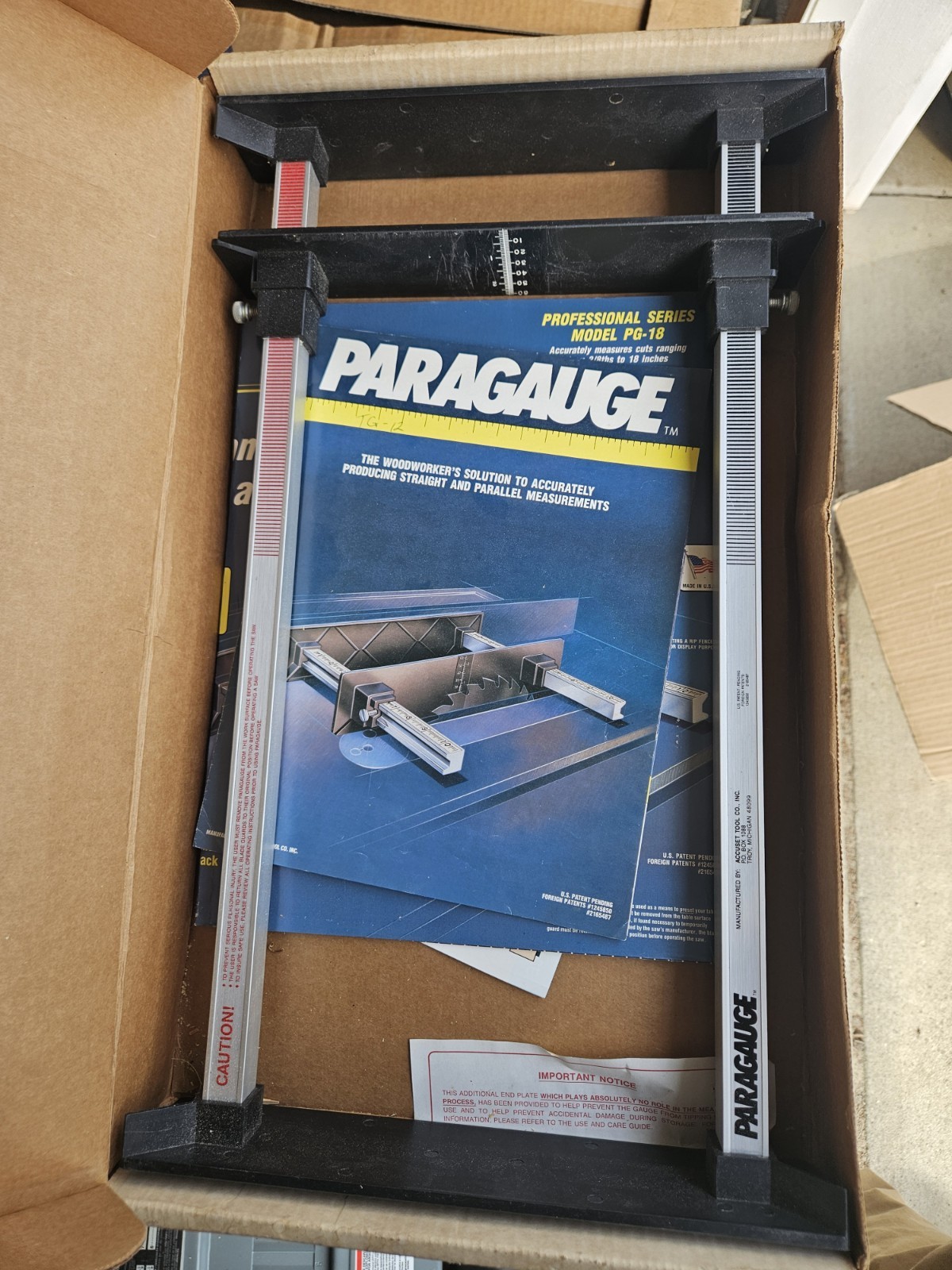 Accuset Tool Co. Paragauge Measuring Instrument