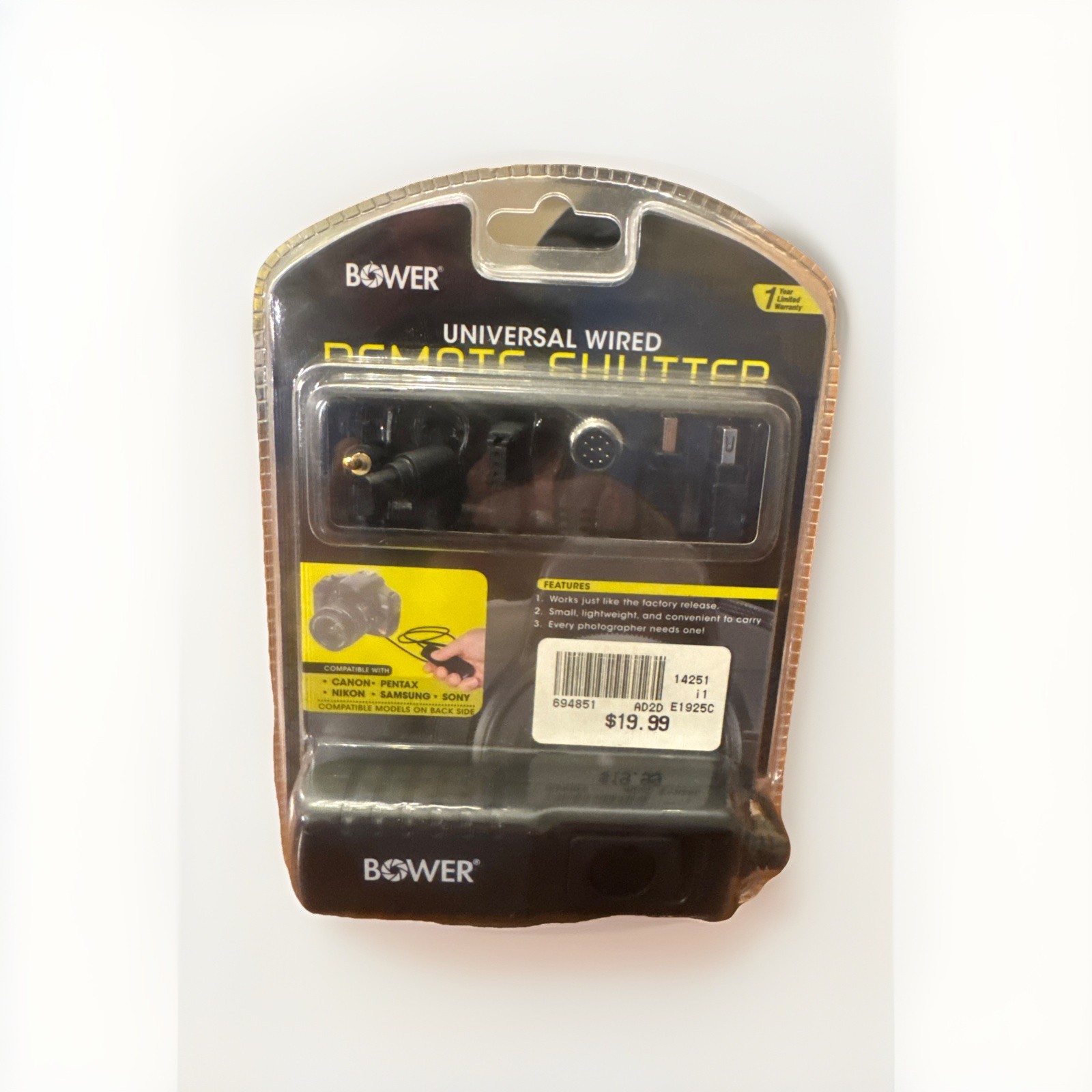 Bower Universal Wired Remote Shutter - Sealed In Package
