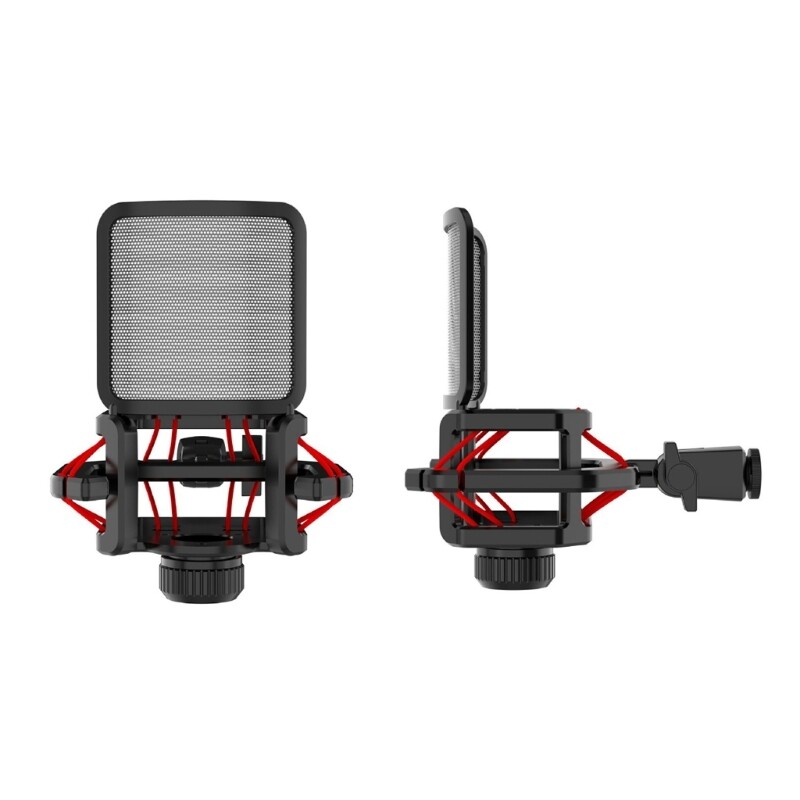Adjustable Microphone Shock Mount With Microphone Filter Windscreen Reduce Noise