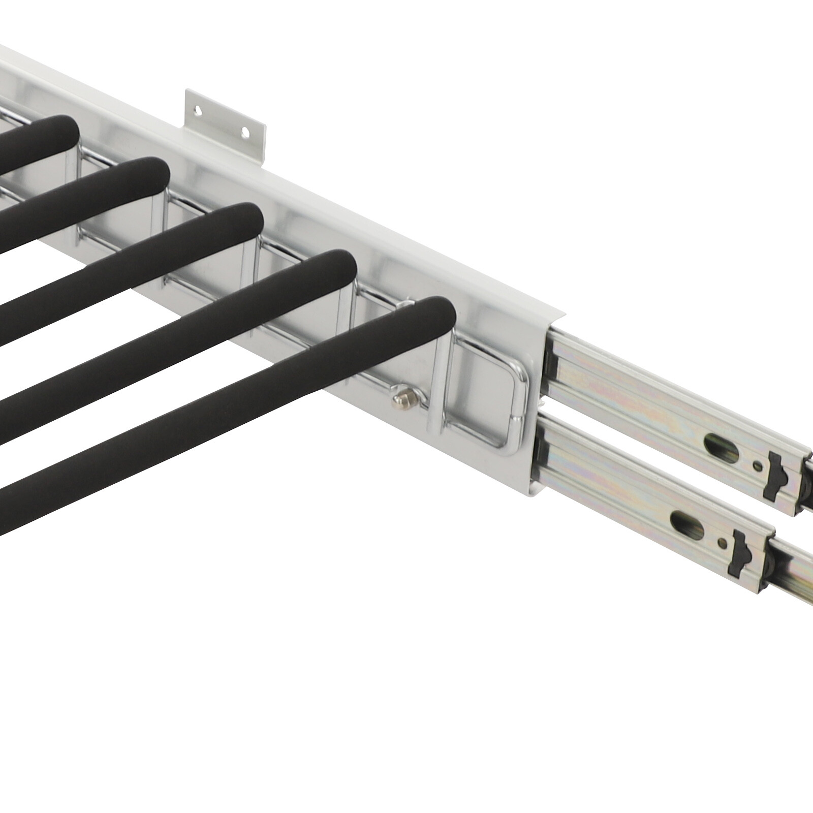 Durable Wall-Mounted Trouser Rack with Smooth Round Balls and Handle
