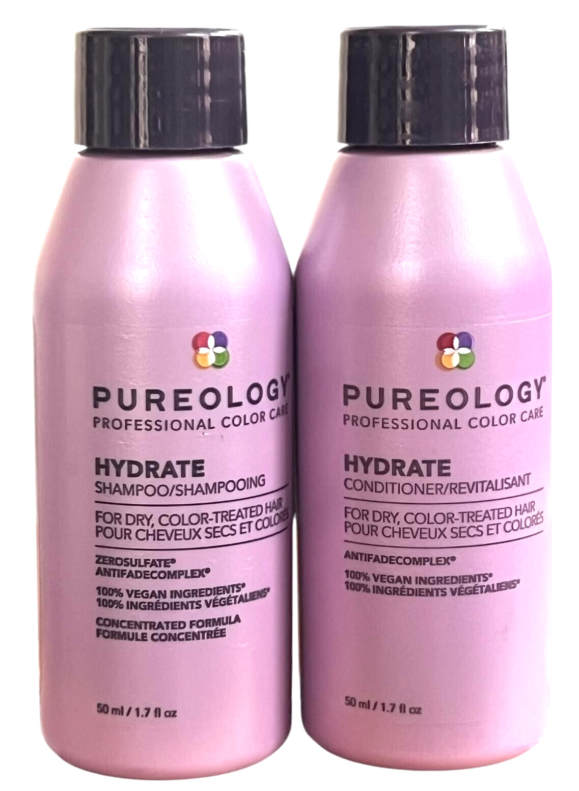 Pureology Hydrate Shampoo & Conditioner, 50mL / 1.7 oz Duo FREE SHIPPING