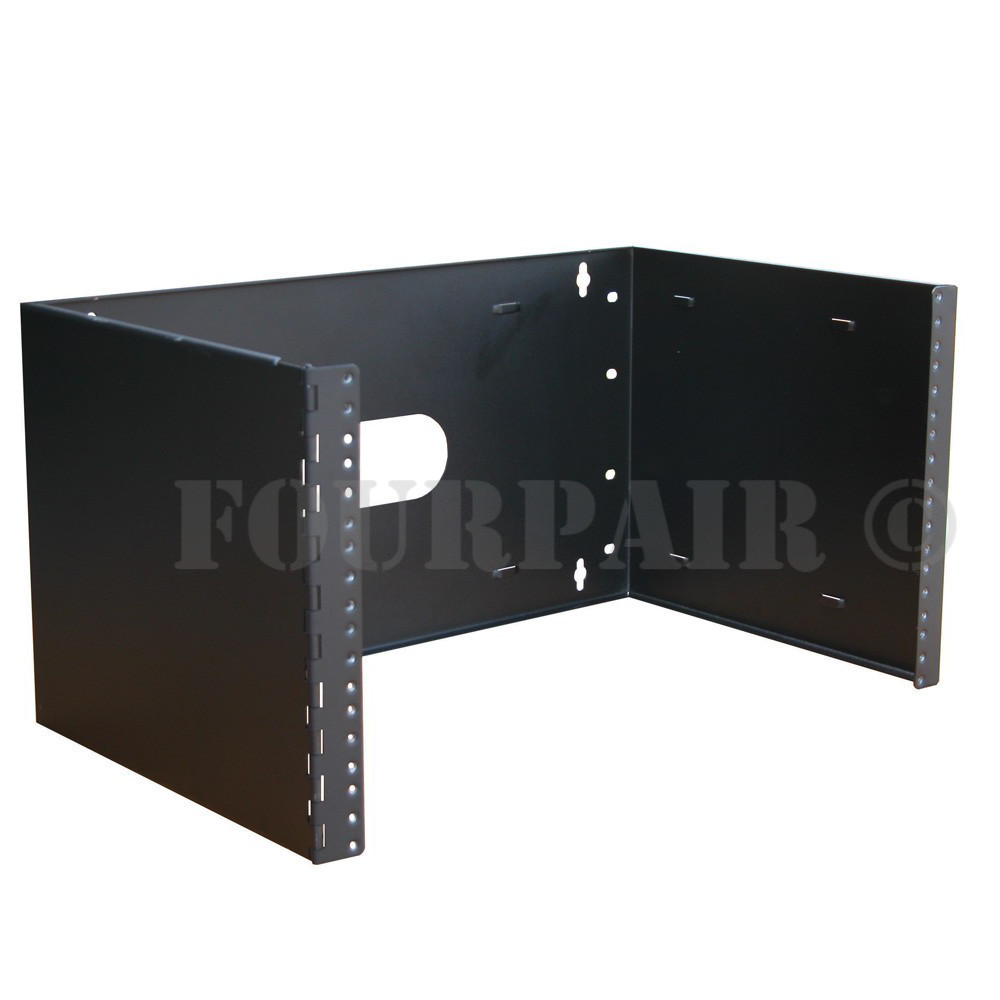 6U Steel Wall Mount Hinged Swing Out Patch Panel 19" Bracket 12" Deep Depth NEW