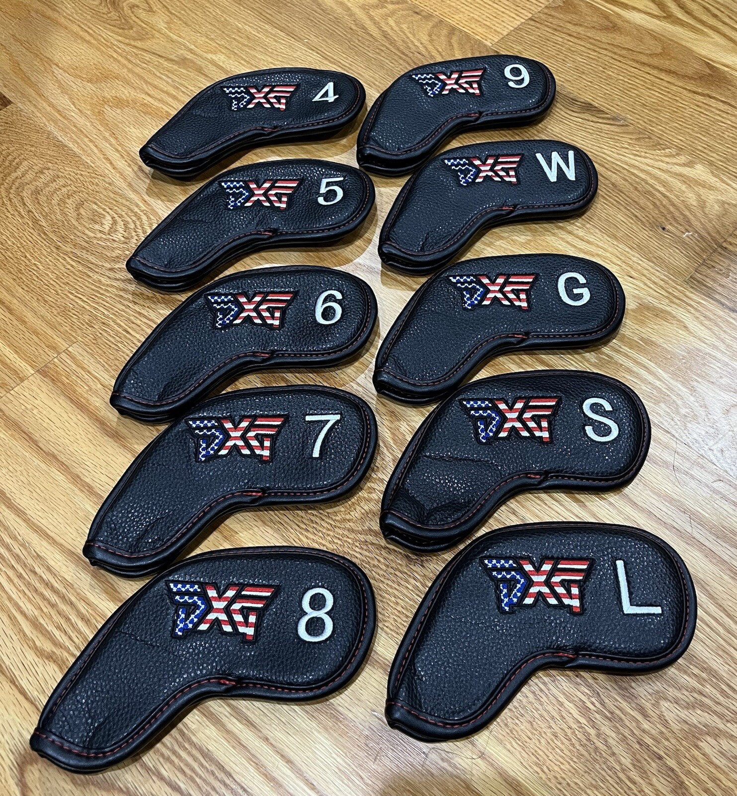 LEFTY! [MAGNETIC] PXG Iron Head Cover 10Pcs 4-W, G, S, L (USA Stars & Stripes)