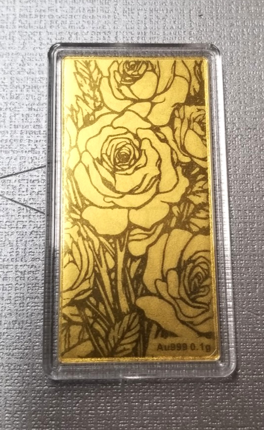 Shop LC 24K Rose Flower Emboss Sheet 48mm 100mg