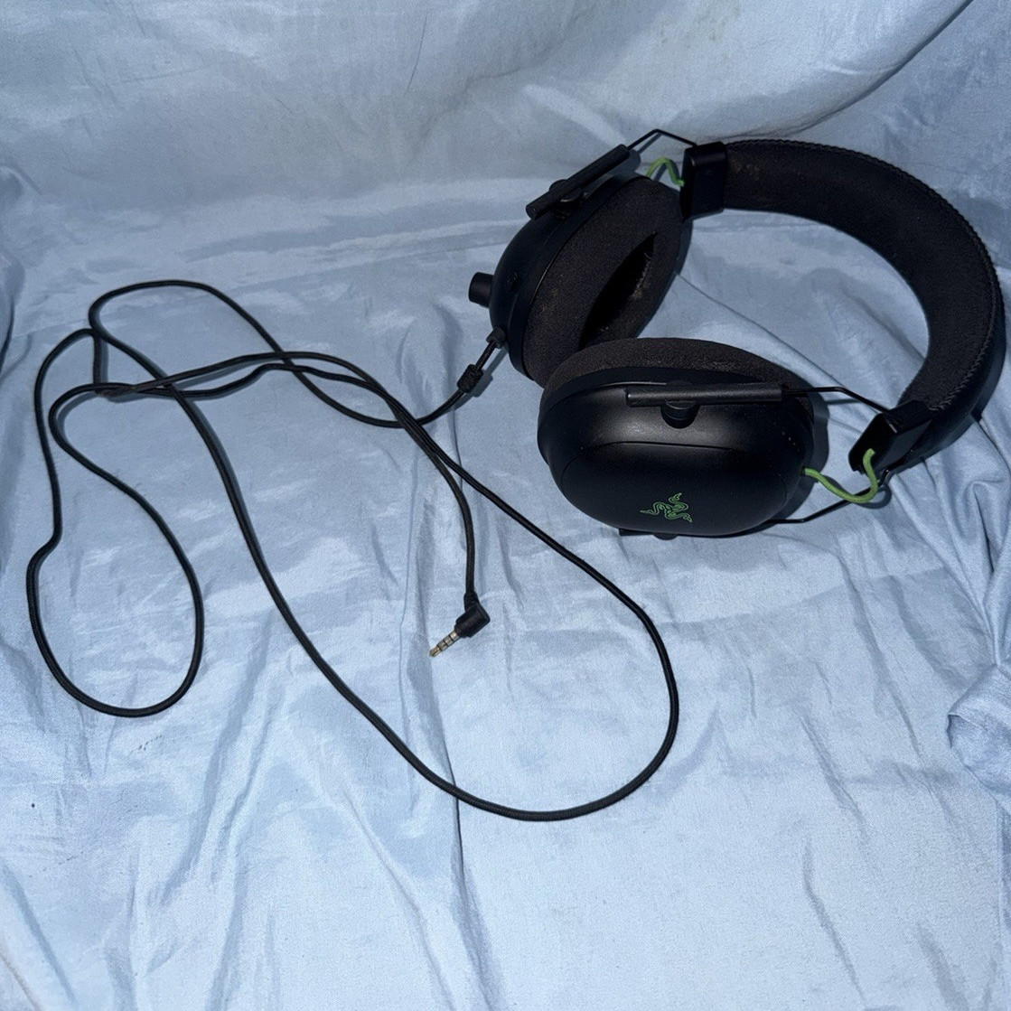Razer RAZR Wired Over-Ear Gaming Headset 3.5mm Boom Mic Black/Green missing mic